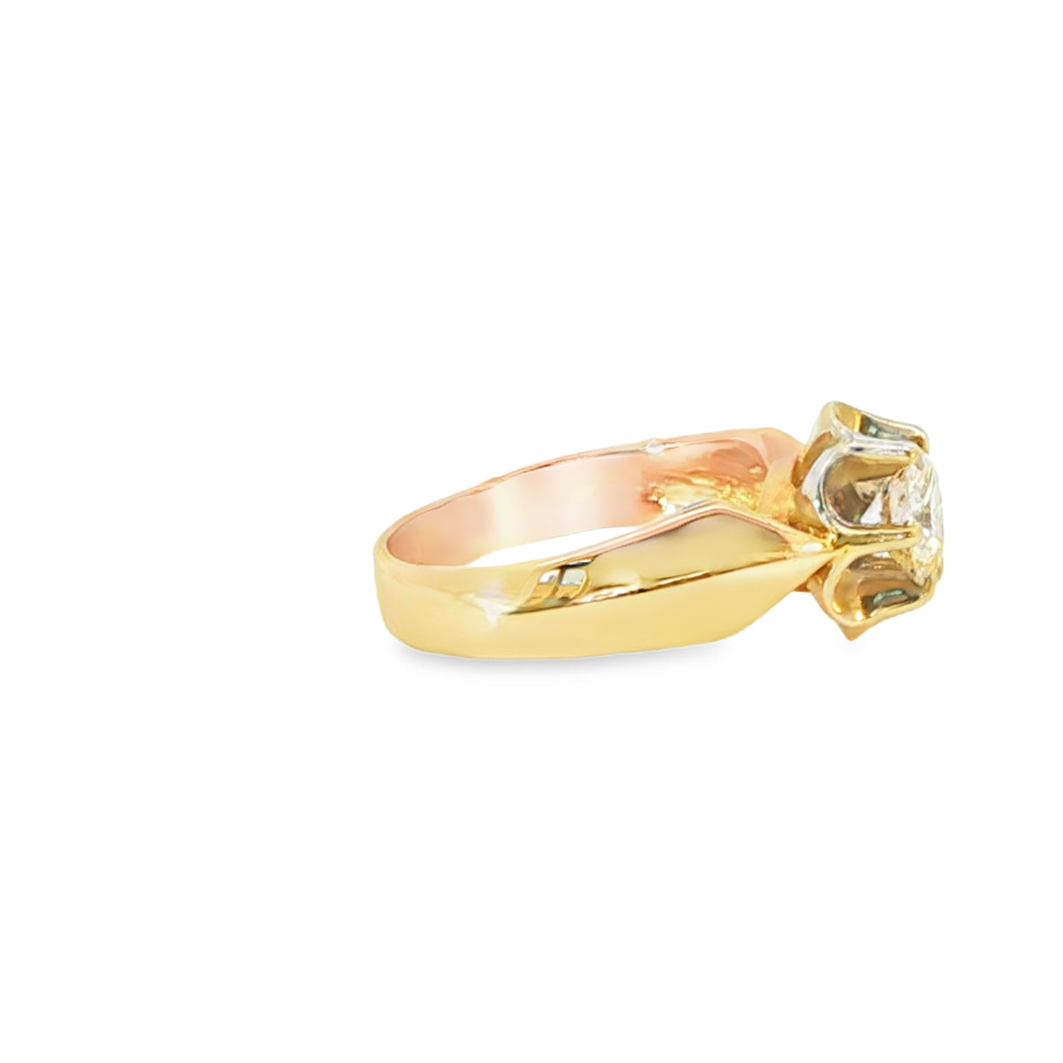 Diamant-Solitärring aus Roségold mind. 4,8 g in Gold 583