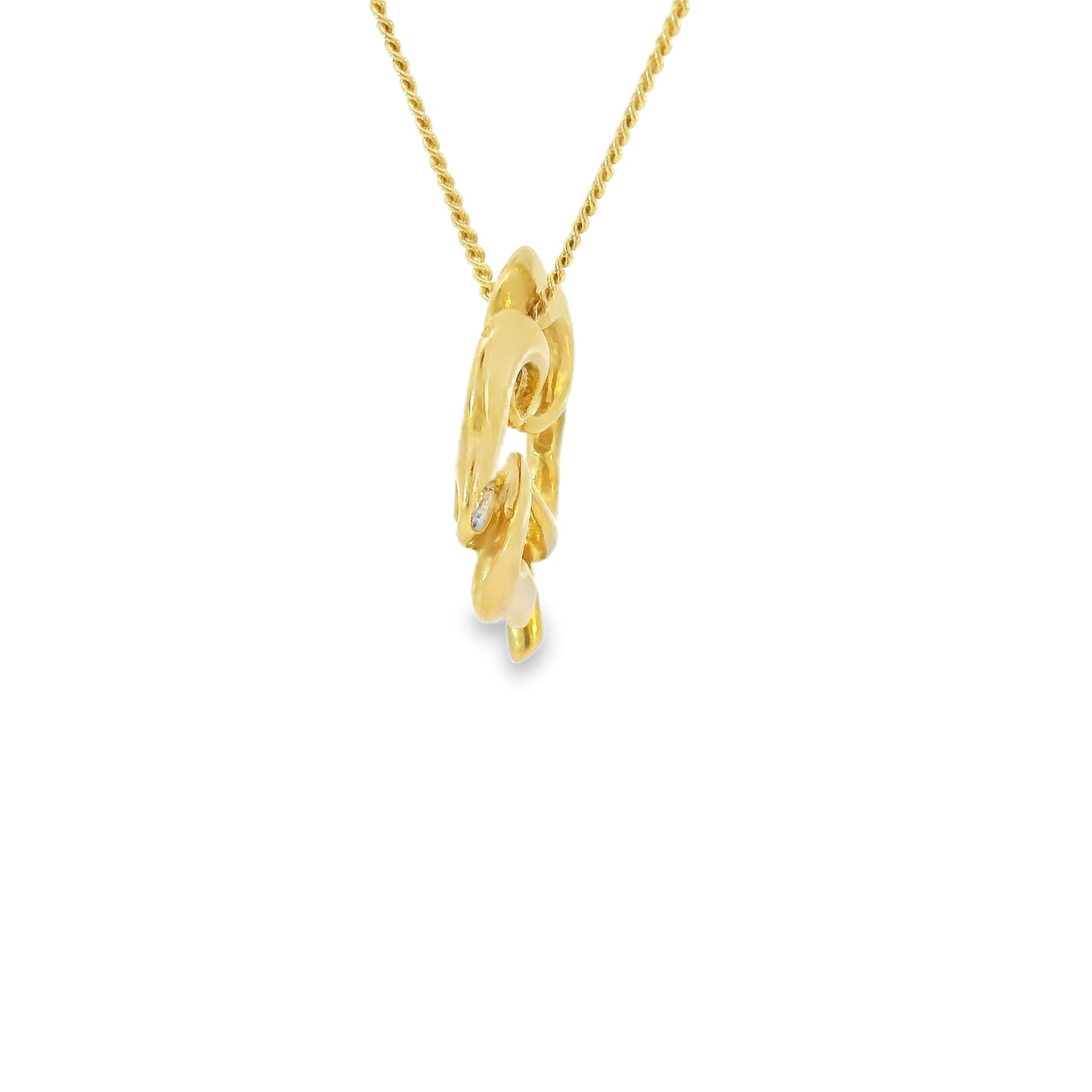 Anhänger Kleeblatt mit Diamant mind.3,6g in Gold 750