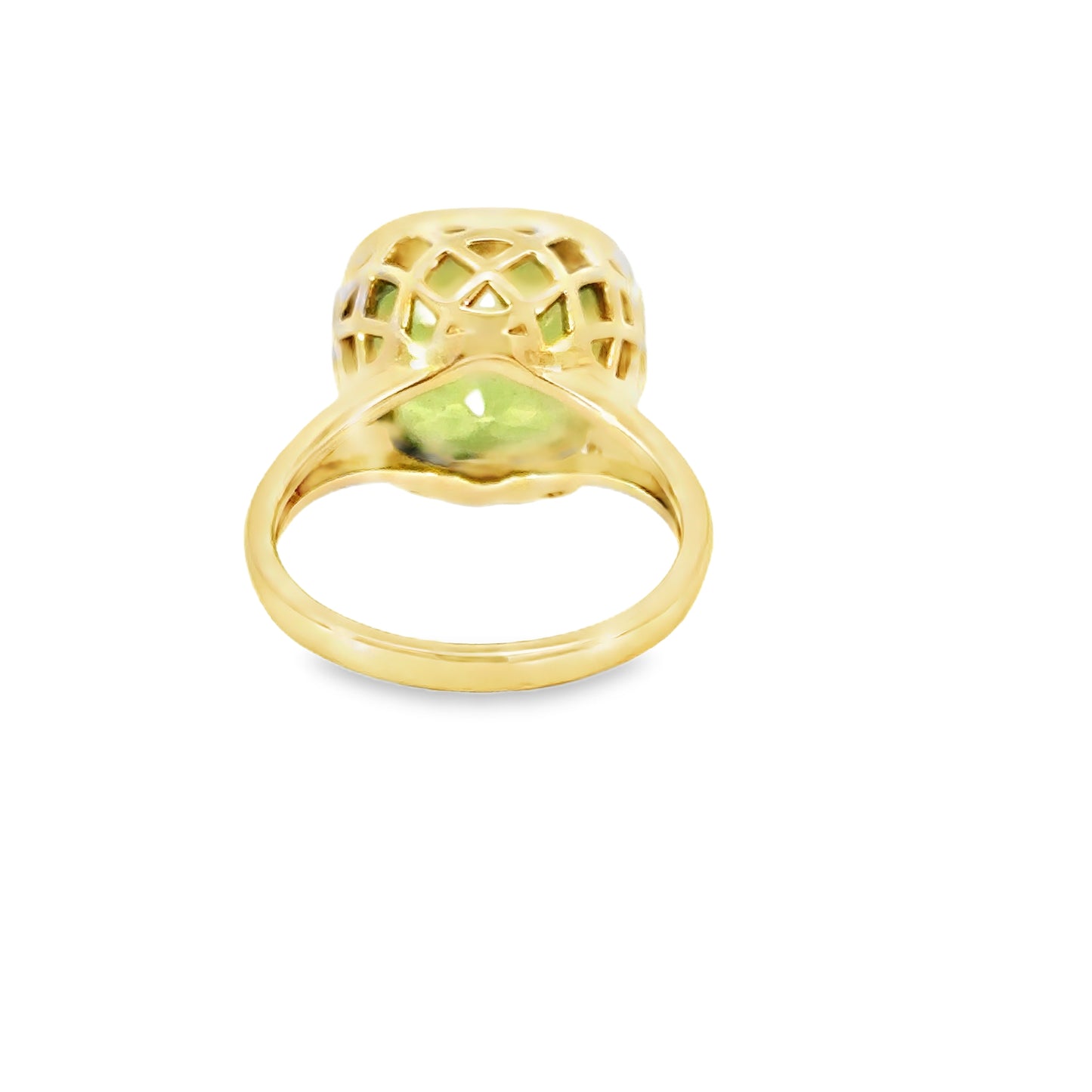 Ring in Gold 375 & grüner Bernstein