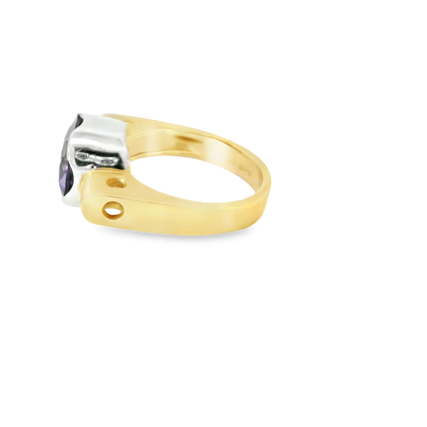 Ring in Gold 585 mit Amethyst und Diamanten