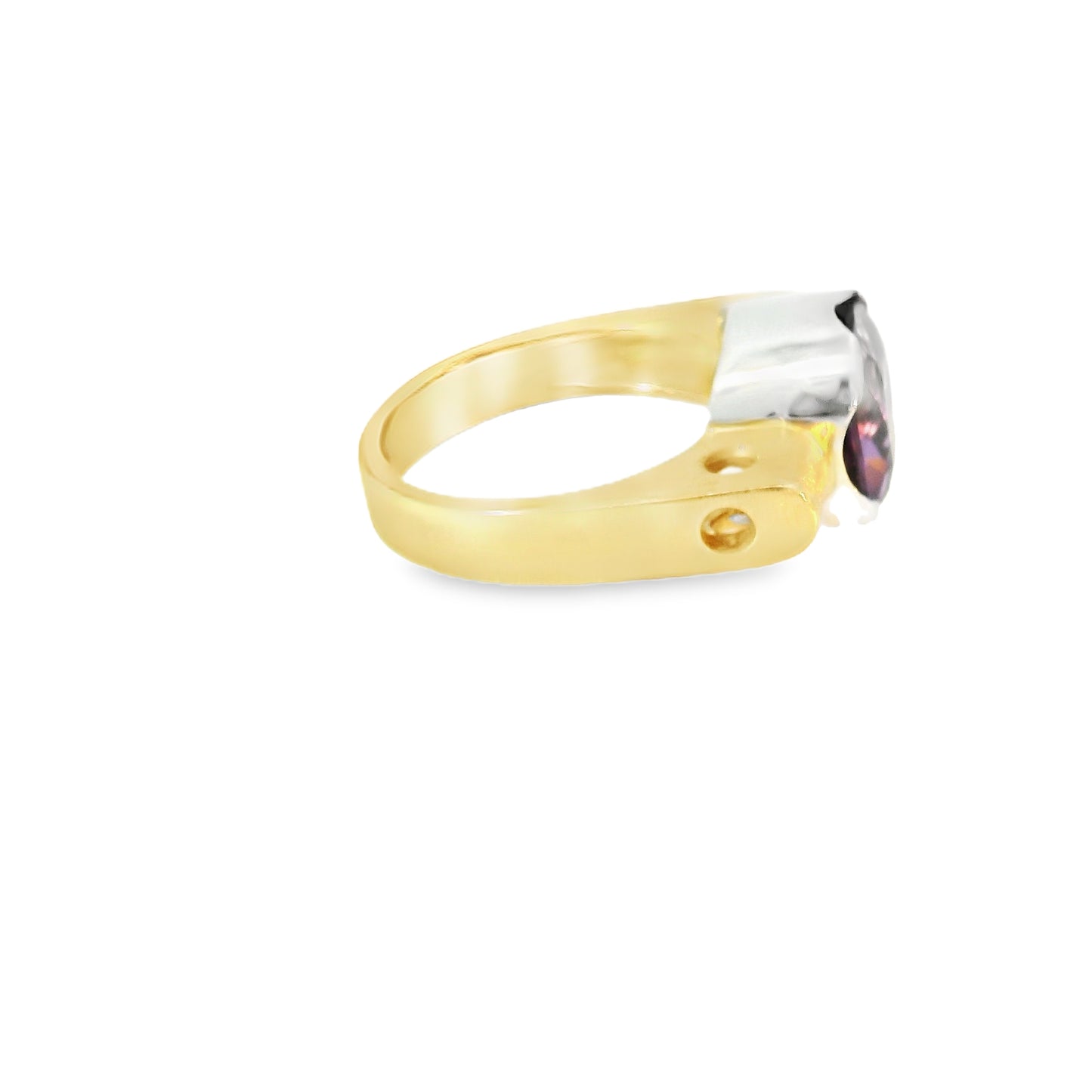 Ring in Gold 585 mit Amethyst und Diamanten