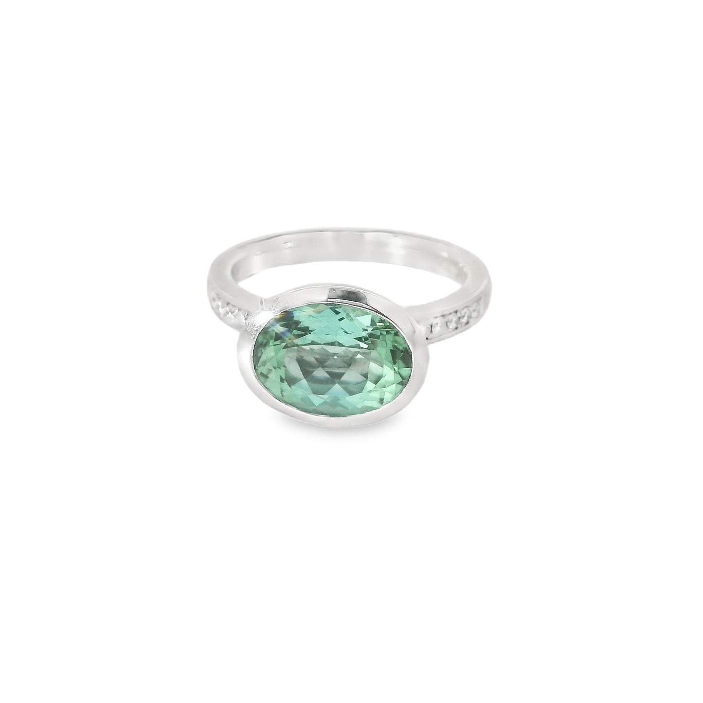 Ring mit Smaragd & Diamanten in Gold 750