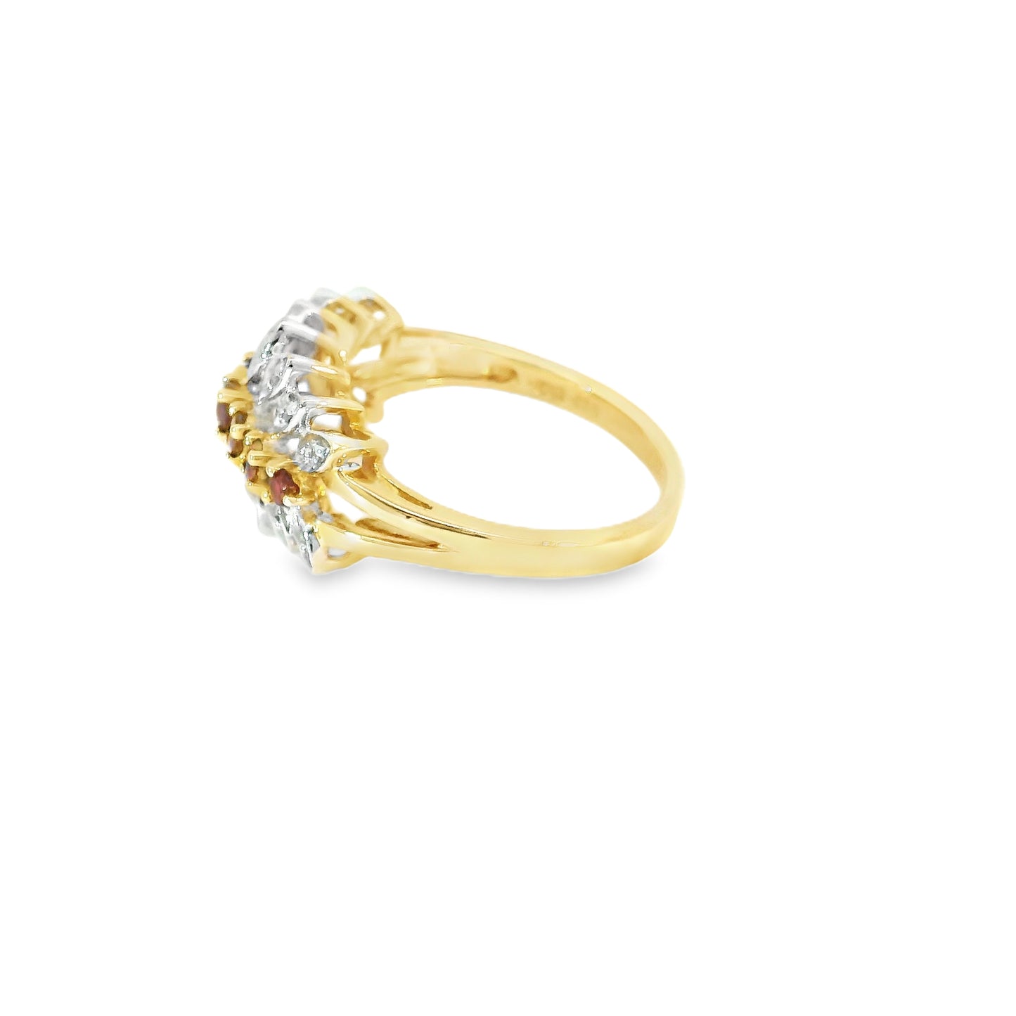 Ring mit 7 Rubine & 14 Diamanten in Gold 585
