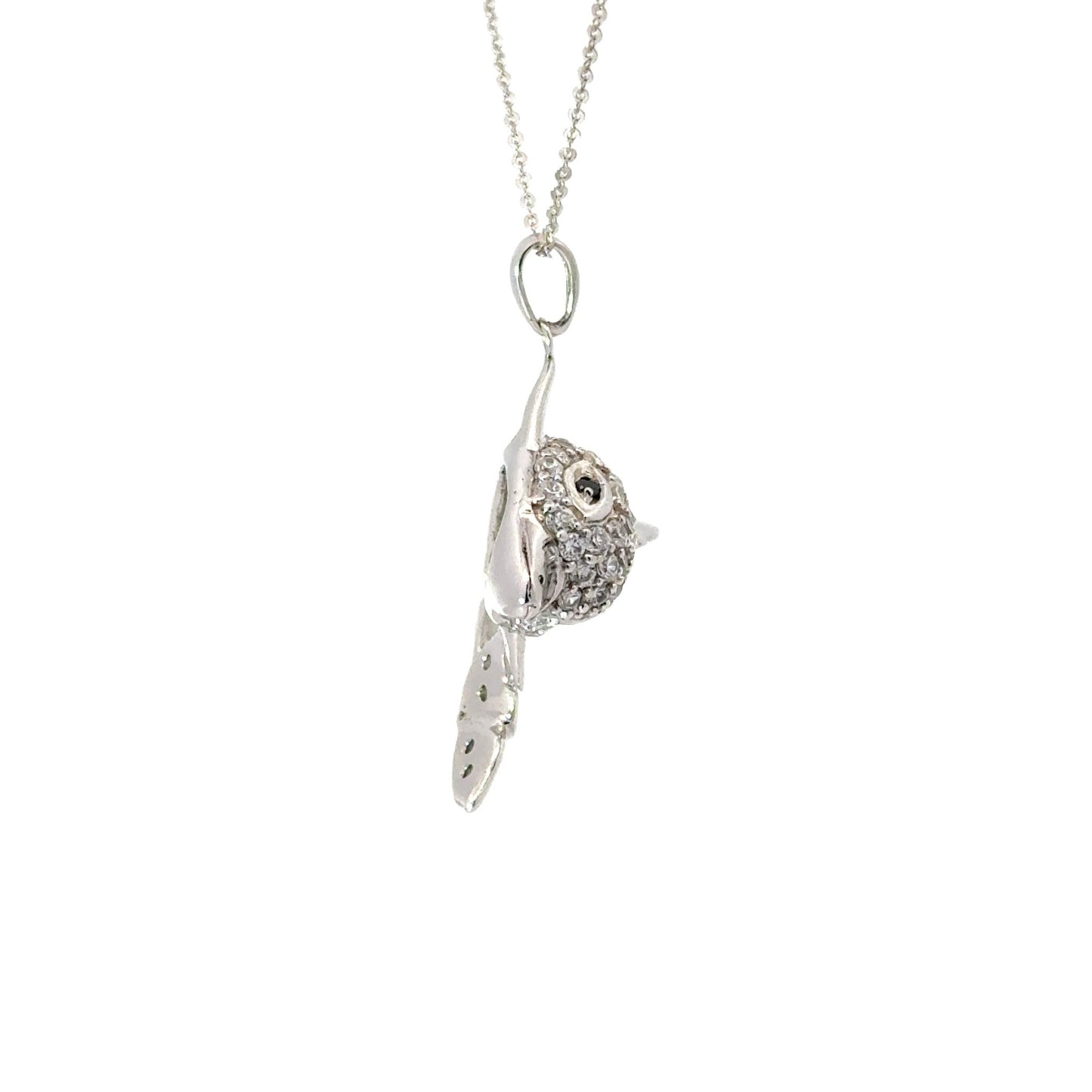 Anhänger Delphin mit Zirkonia in Silber 925 - JUWEL1