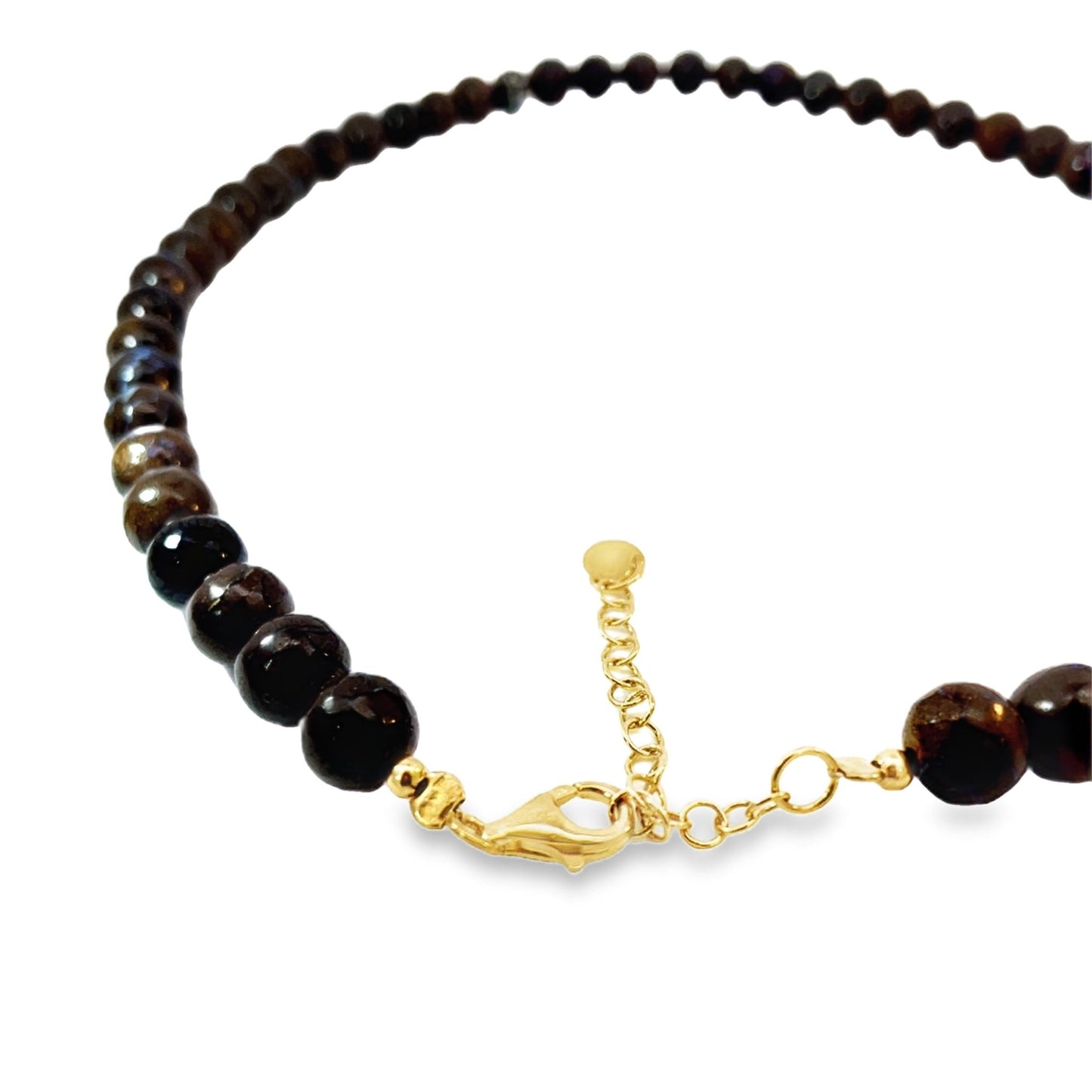 Boulder - Opal Halskette L:45 - 50 cm in Silber 925 - JUWEL1