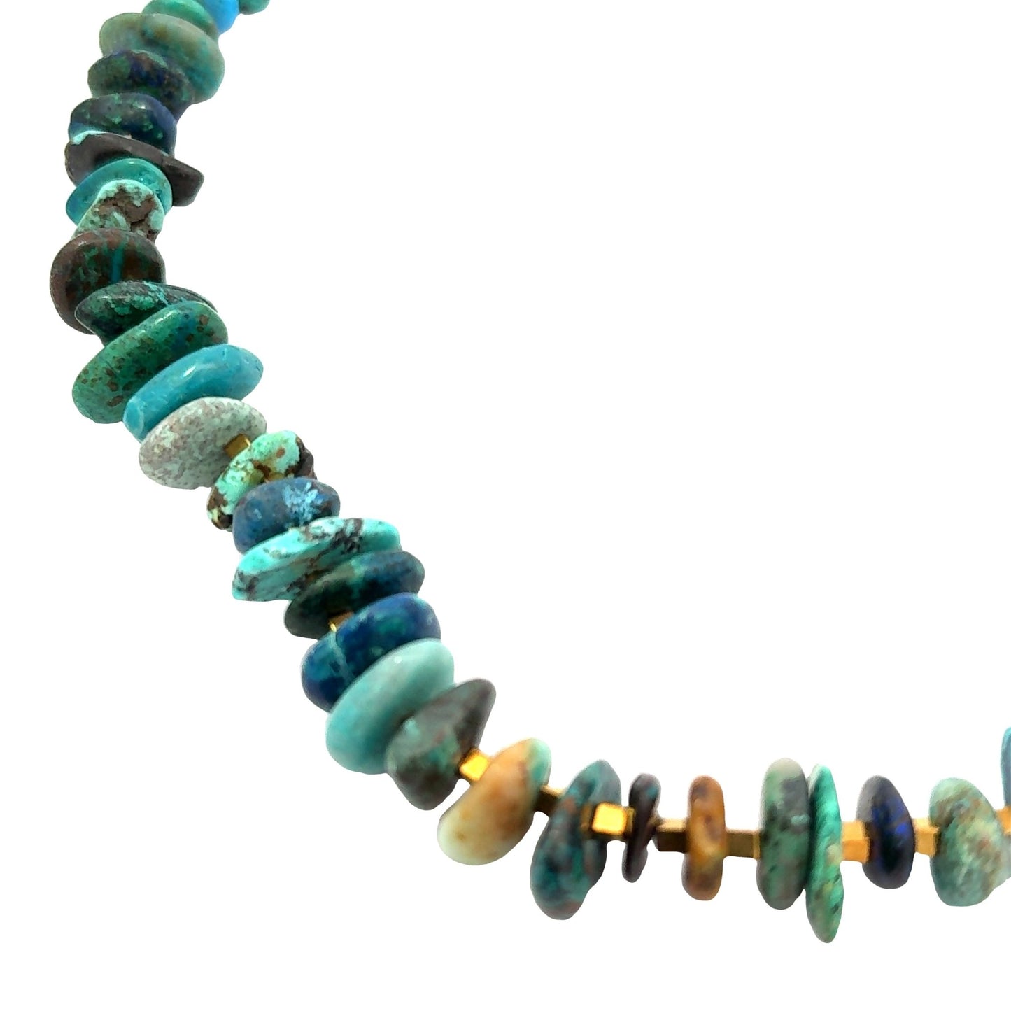 Chrysokoll - Kette L: 45 cm in Silber 925 - JUWEL1