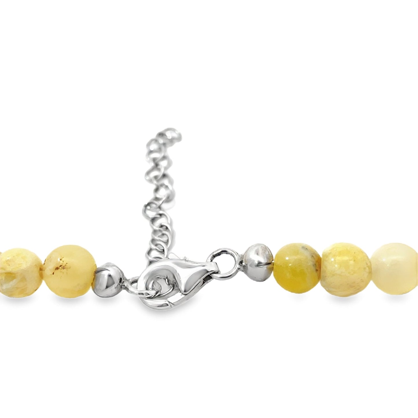 Gelber Opal Halskette L:48 - 53 in Silber 925 - JUWEL1