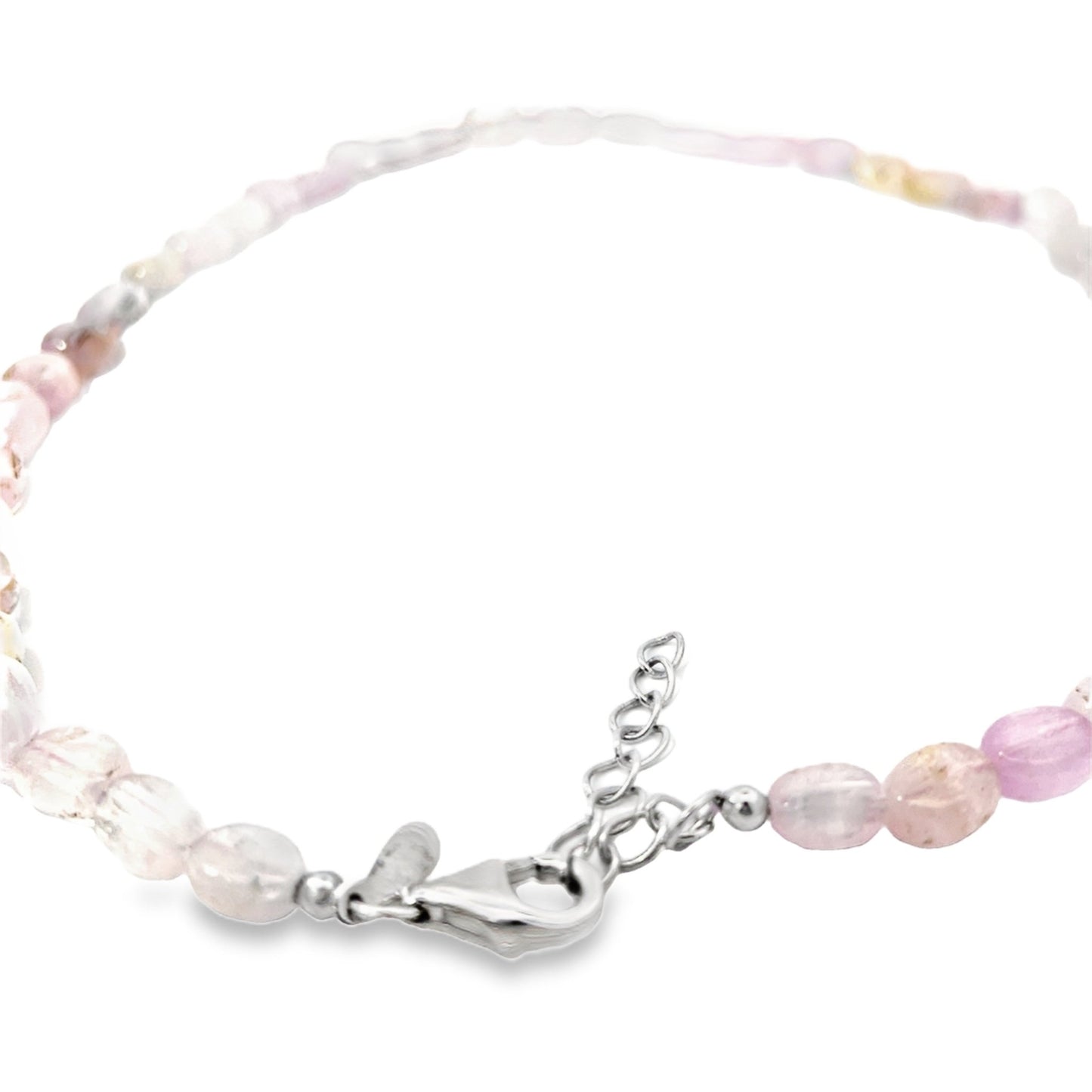 Kunzit Halskette L:45 - 49 cm in Silber 925 - JUWEL1