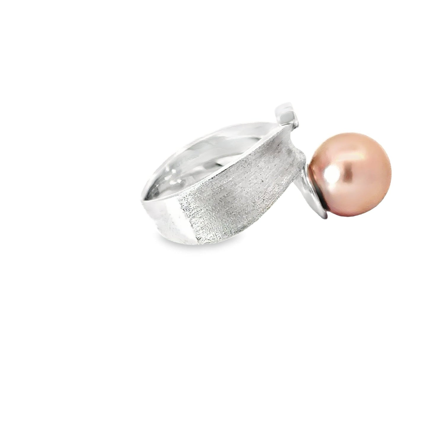 Ring mit Muschelkernperle & Zirkonia in Silber 925 - JUWEL1