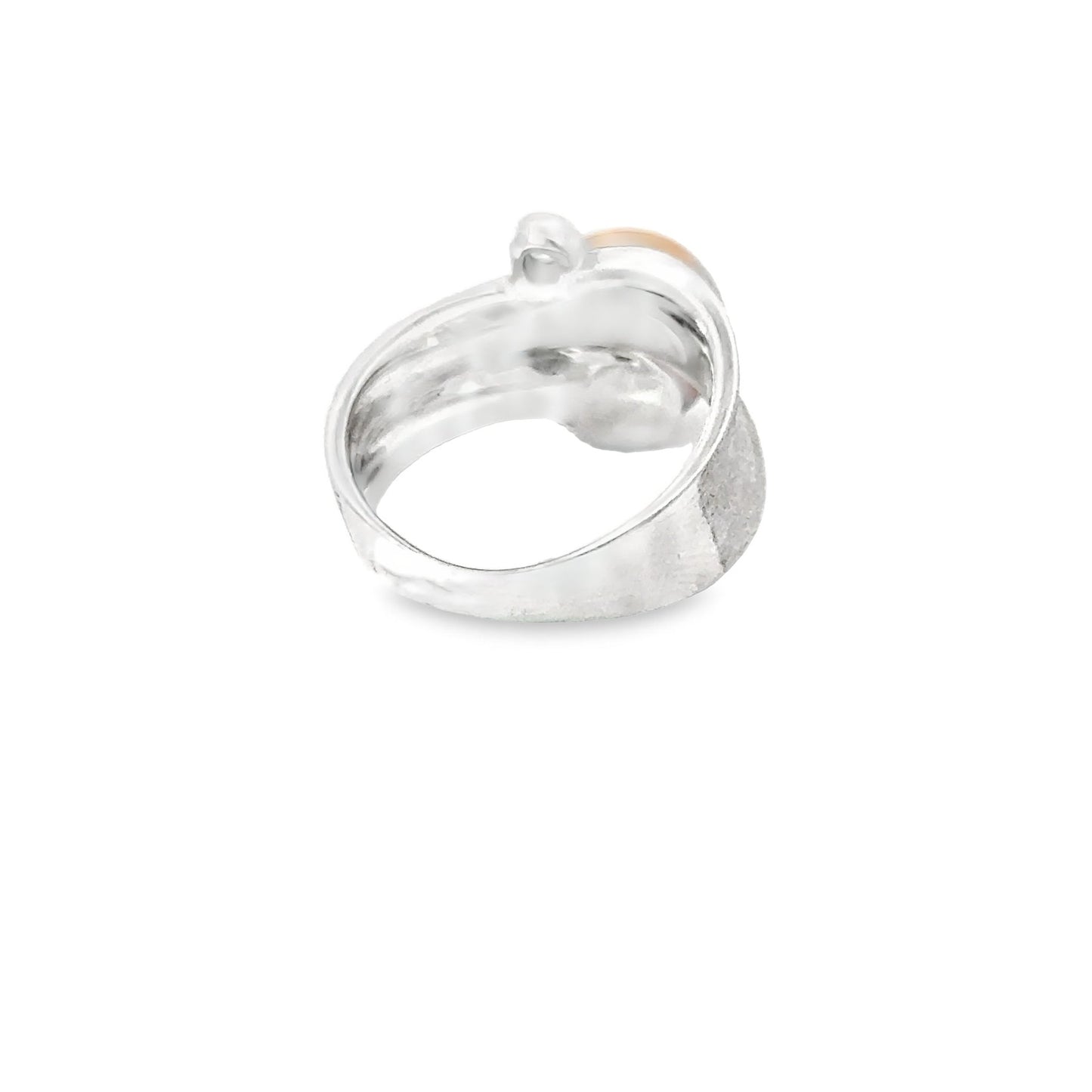Ring mit Muschelkernperle & Zirkonia in Silber 925 - JUWEL1