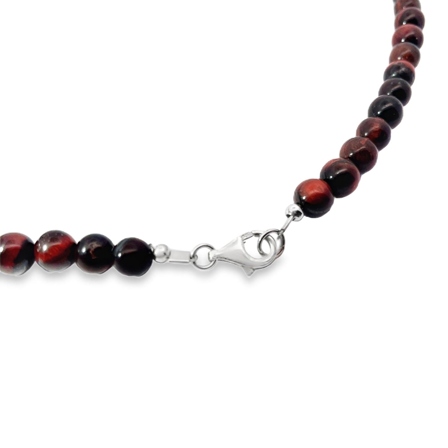 Tigerauge Quarz Halskette L: 40 cm in Silber 925 - JUWEL1