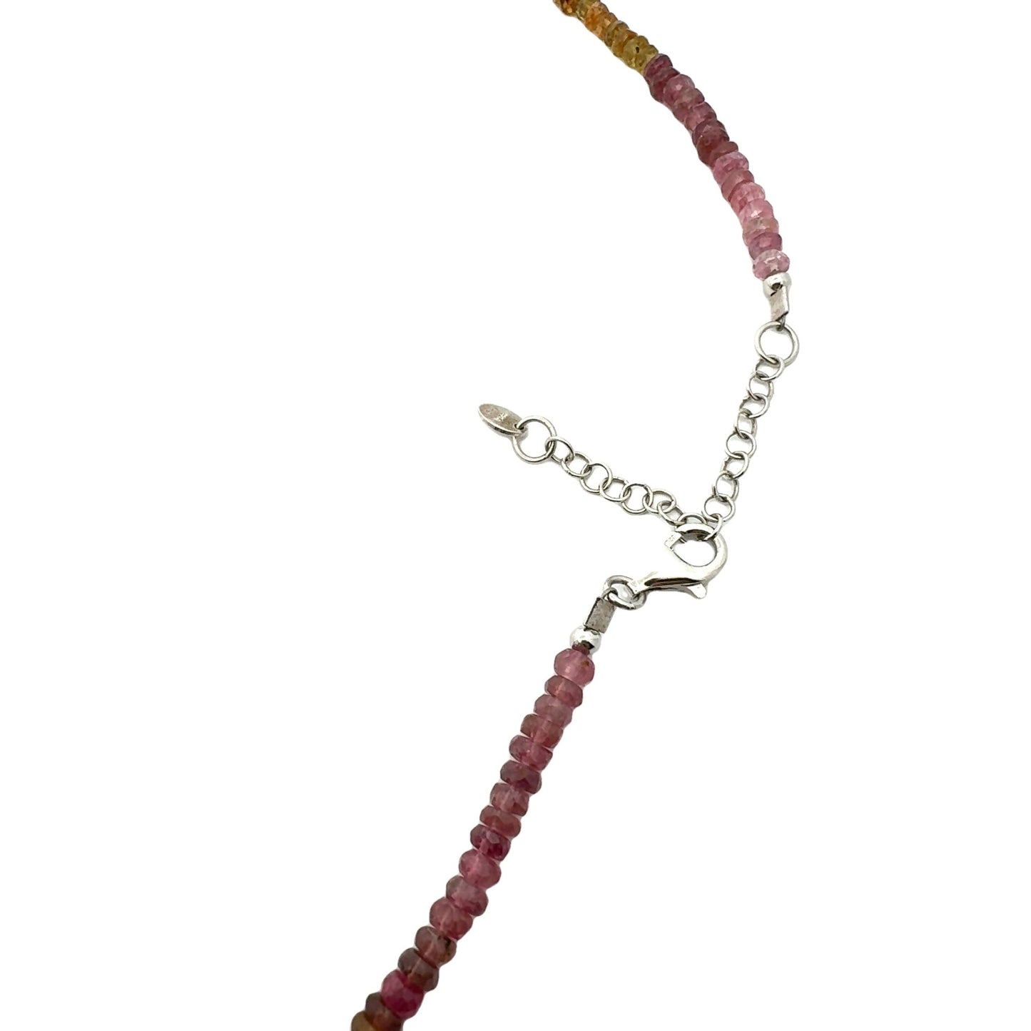 Turmalin Halskette L: 45 - 50 cm in Silber 925 - JUWEL1