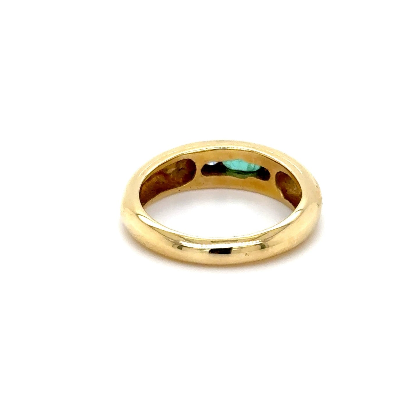 585 Goldring mit 1 Smaragd und 4 Diamanten mind. 5,6g - JUWEL1