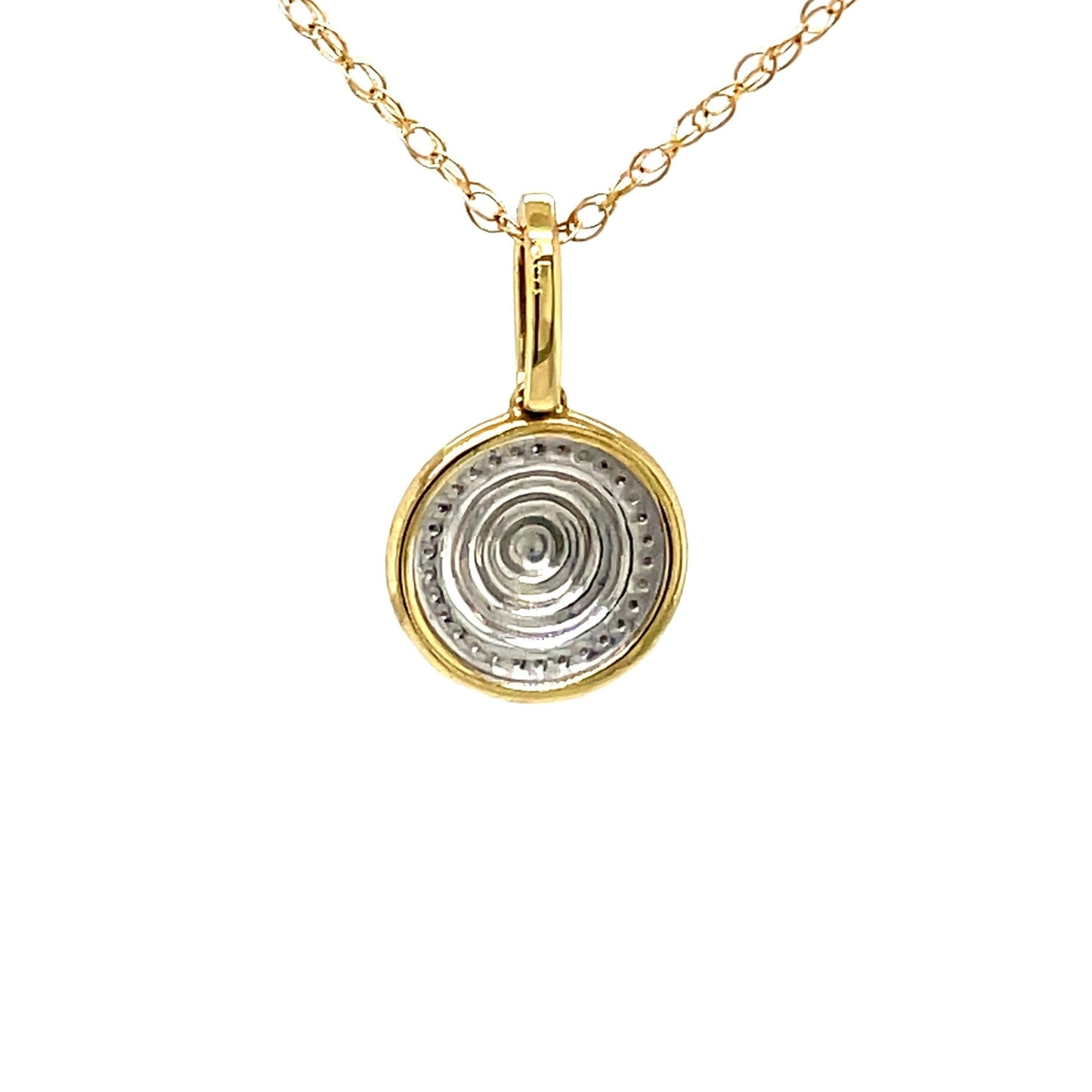 Anhänger Rund mit 82 Diamanten in Gold 375 - JUWEL1