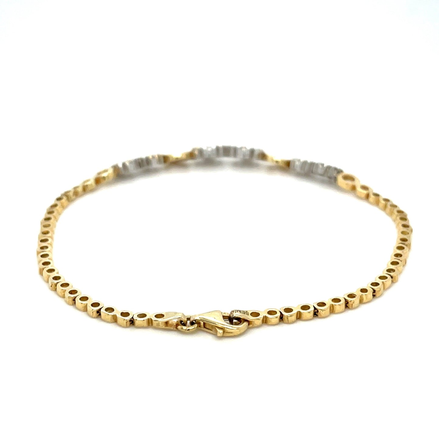 Armband mit 42 Zirkonia mind. 6,0g Gold 585 - JUWEL1