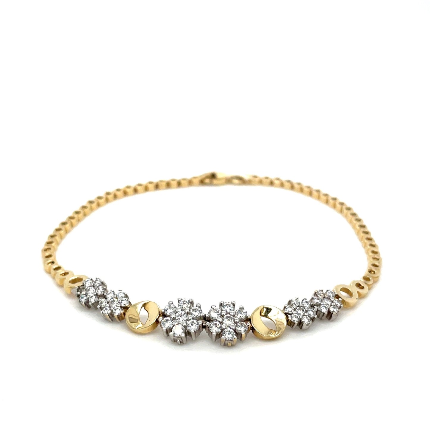 Armband mit 42 Zirkonia mind. 6,0g Gold 585 - JUWEL1