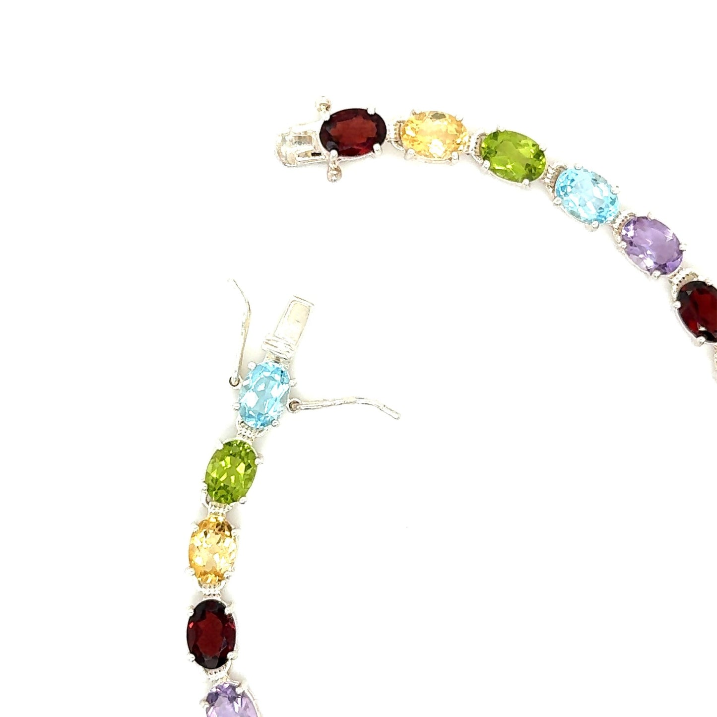 Armband Multicolor mit 24 synthetischen Steinen in Silber 925 - JUWEL1