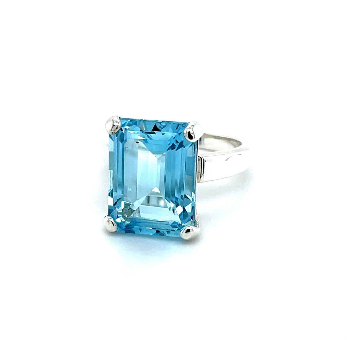 Cocktailring mit Solitär Blau mind. 8,3 g Silber 925 - JUWEL1
