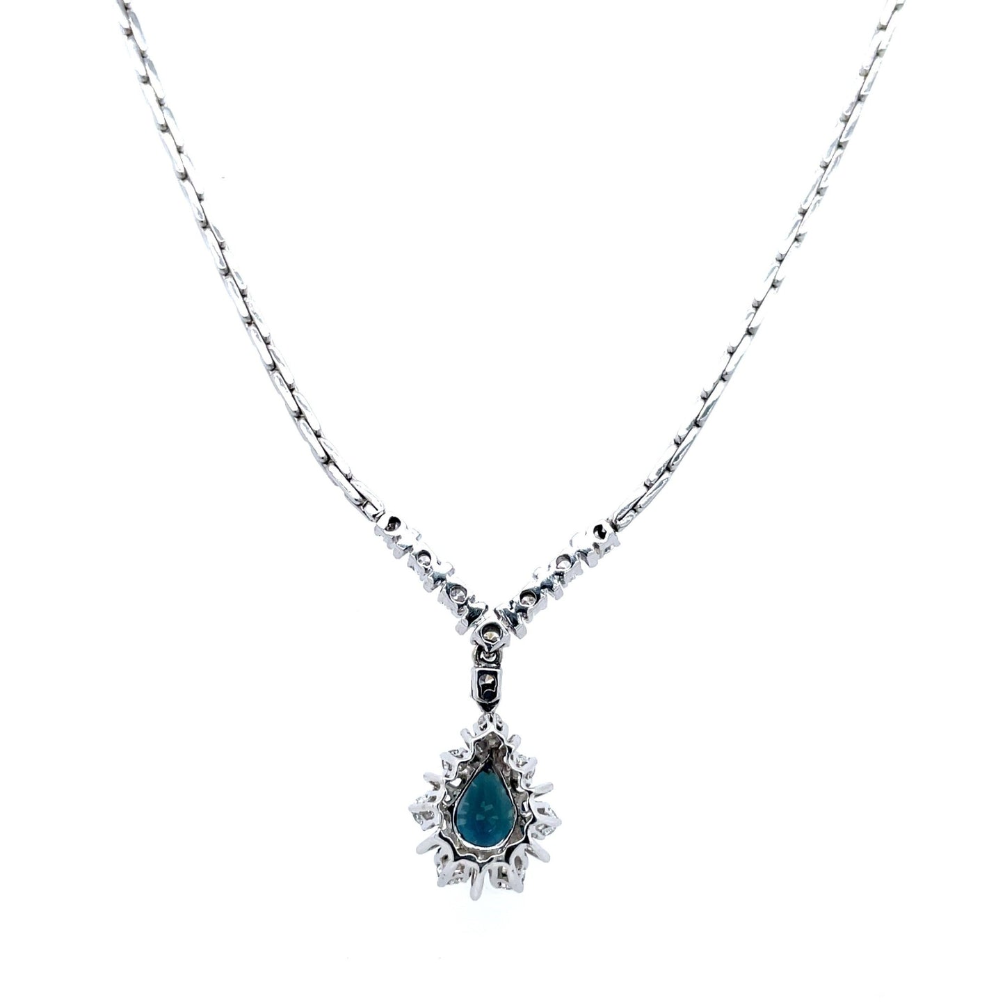 Collier mit 1 Saphir & 16 Brillanten mind. 13,0g Gold 585 - JUWEL1