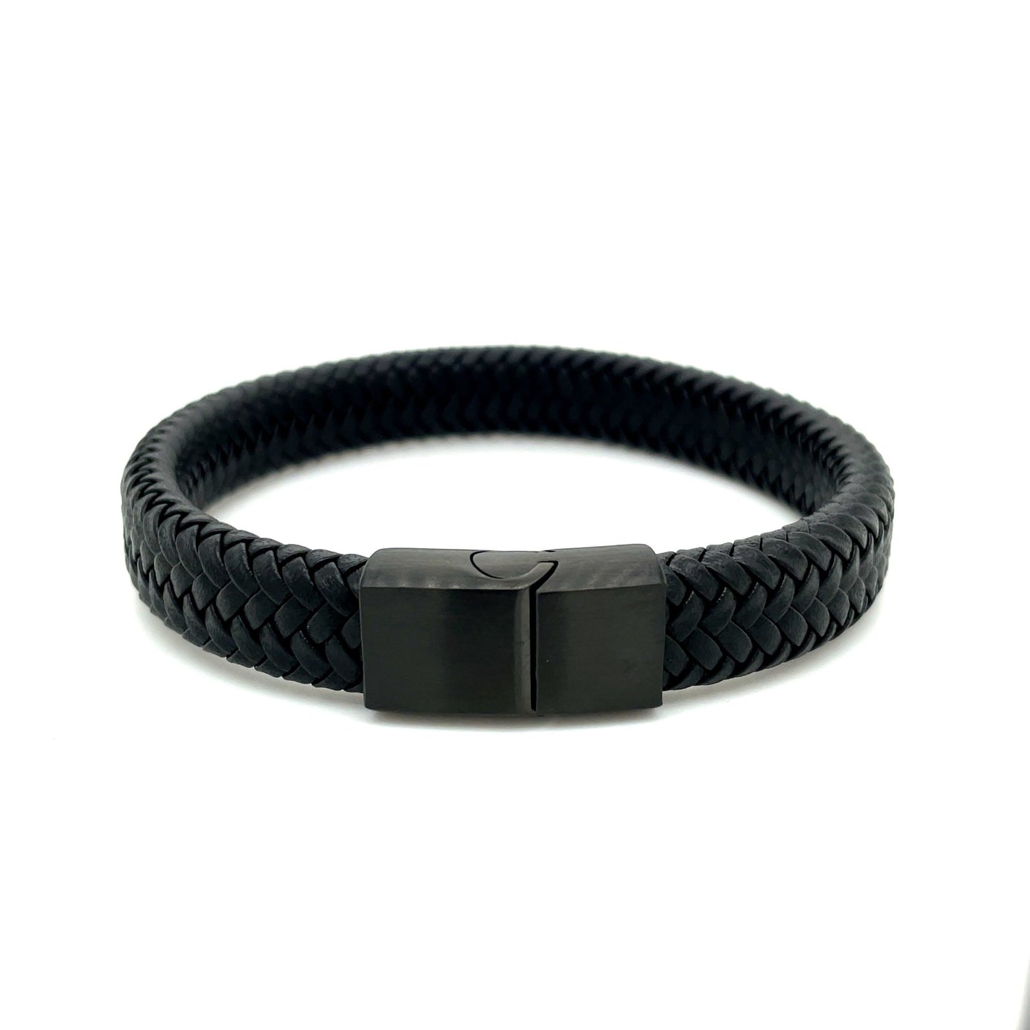 Lederarmband schwarz Mailand - JUWEL1