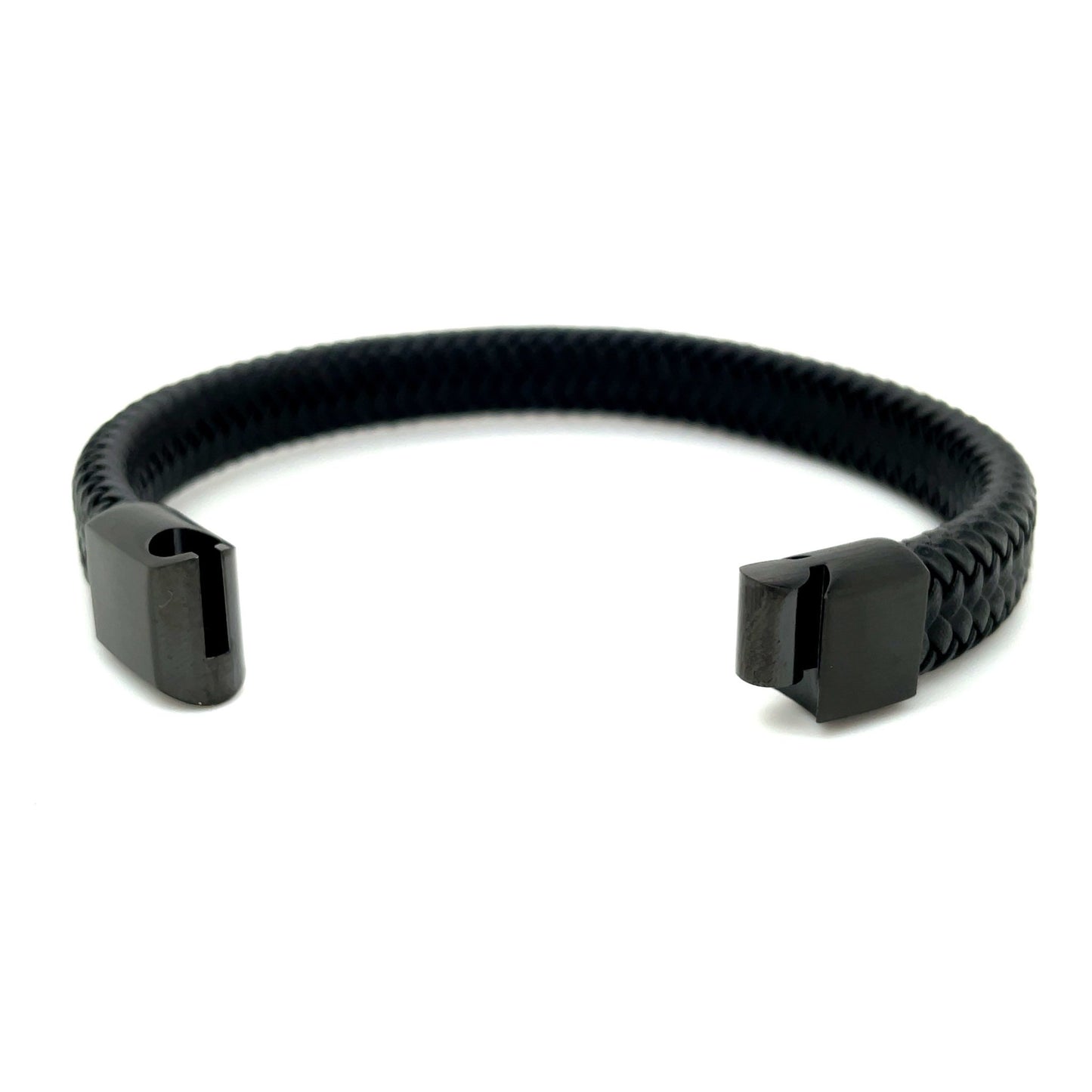 Lederarmband schwarz Mailand - JUWEL1