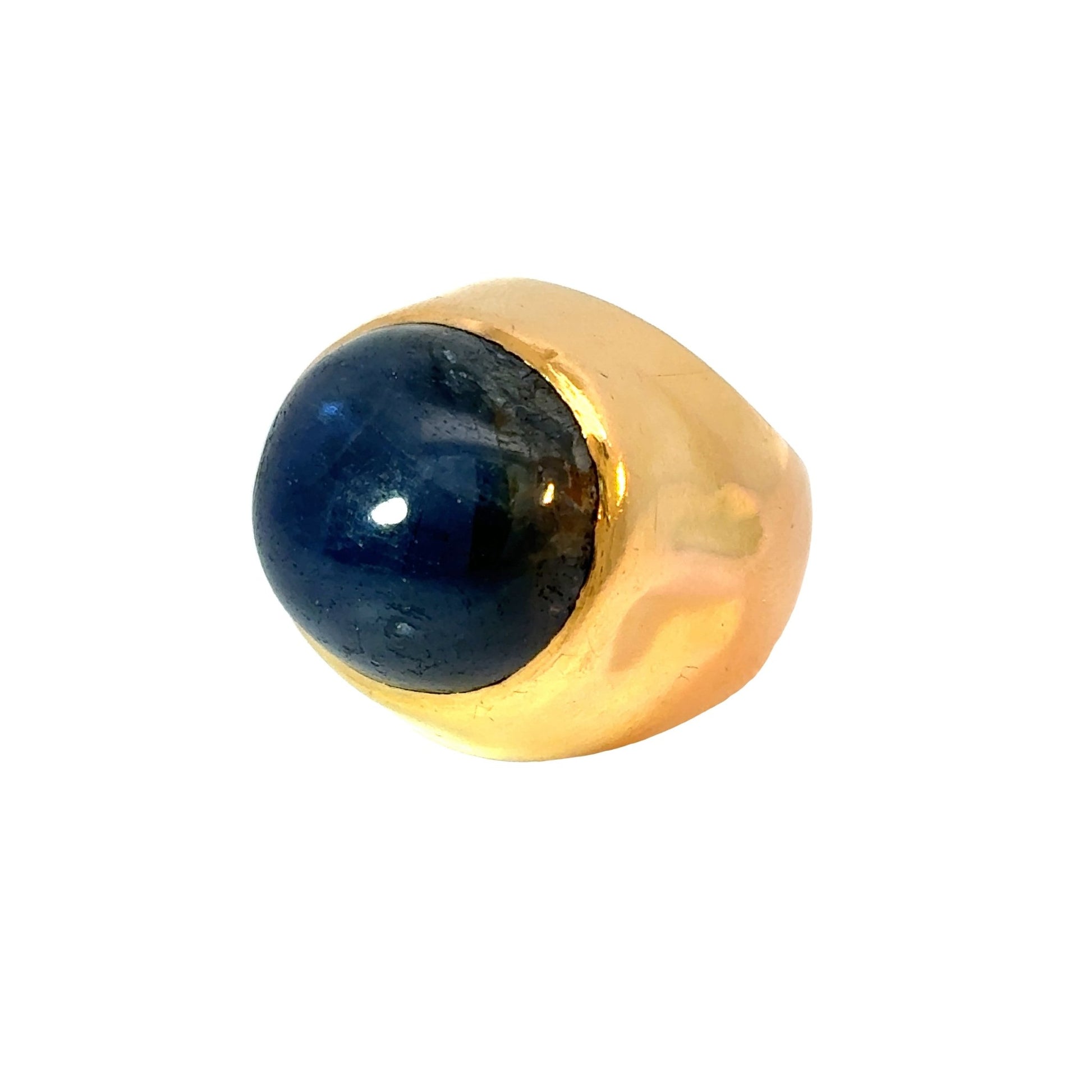 Majestätischer Sternsaphir-Ring in 900er Gold - Unikat - JUWEL1
