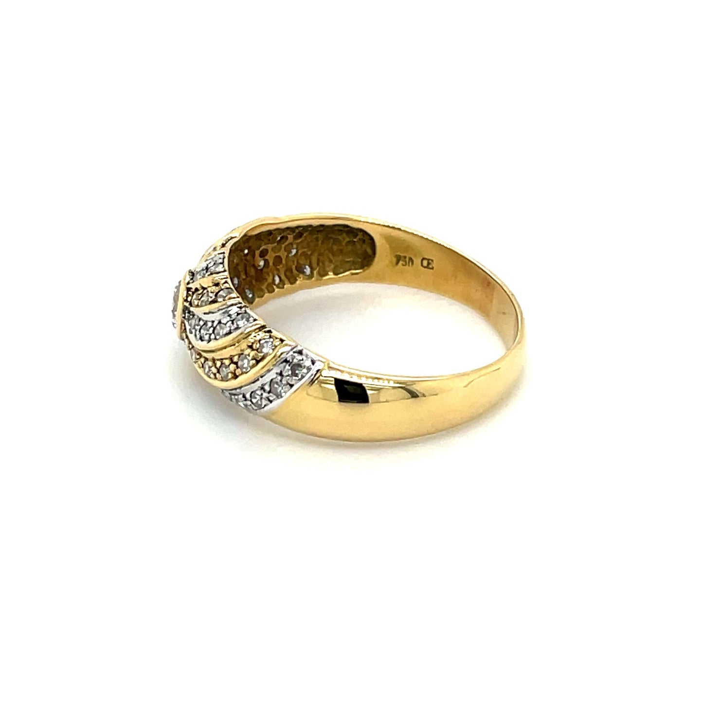 Ring mit 1 Brillant & 44 Diamanten in Gold 750 - JUWEL1