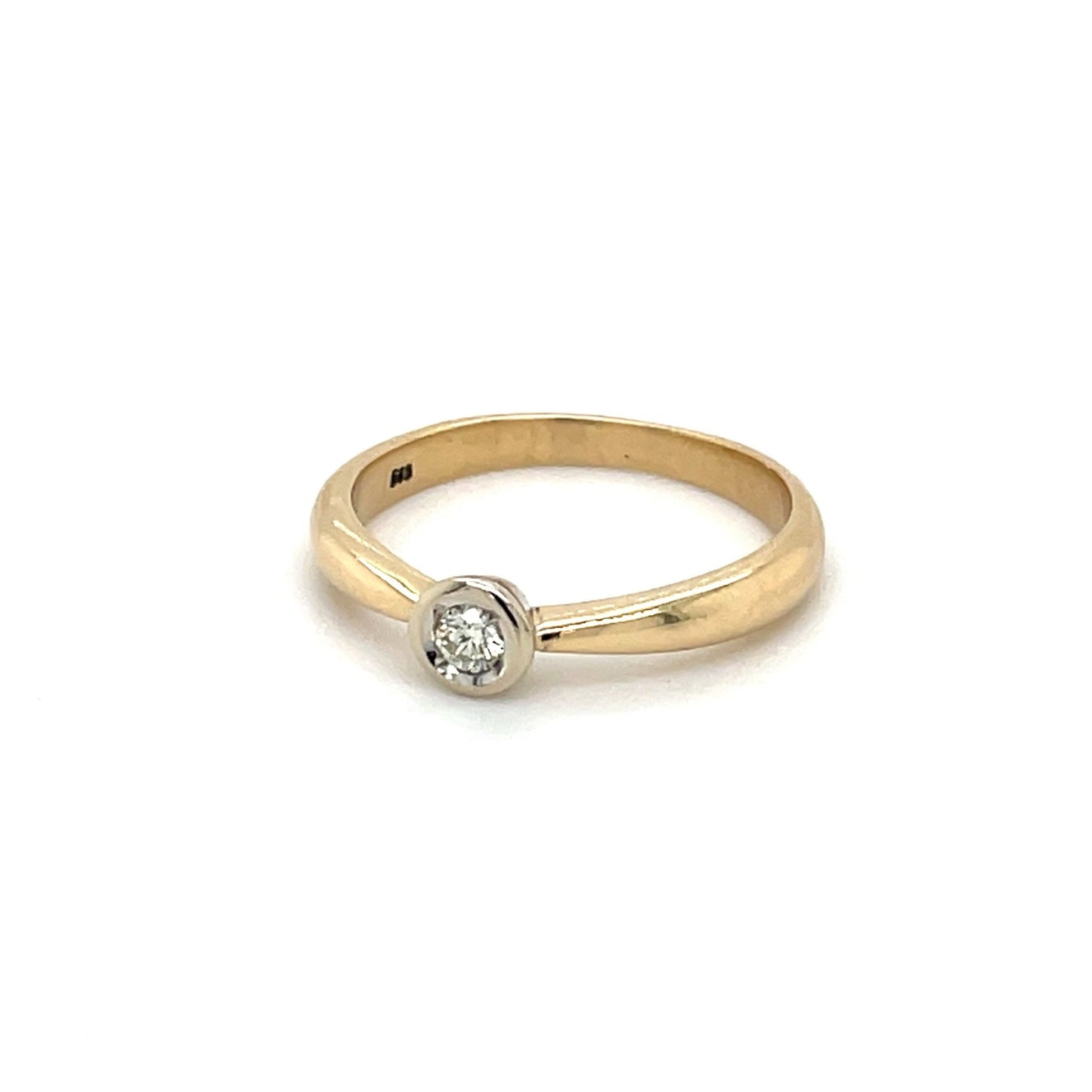 Ring mit 1 Solitär Brillant ca. 0,08ct Gold 585 - JUWEL1