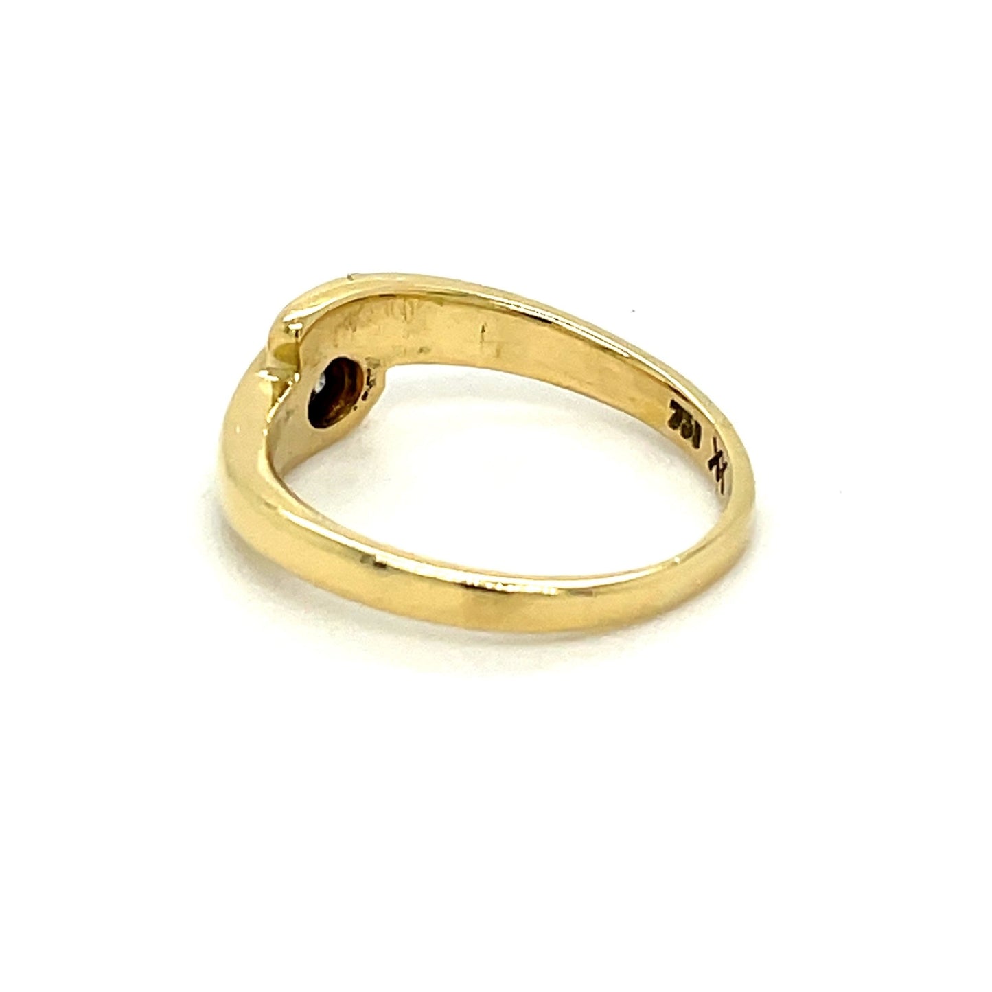 Ring mit 1 Solitär Brillant ca. 0,10 ct Gold 750 - JUWEL1