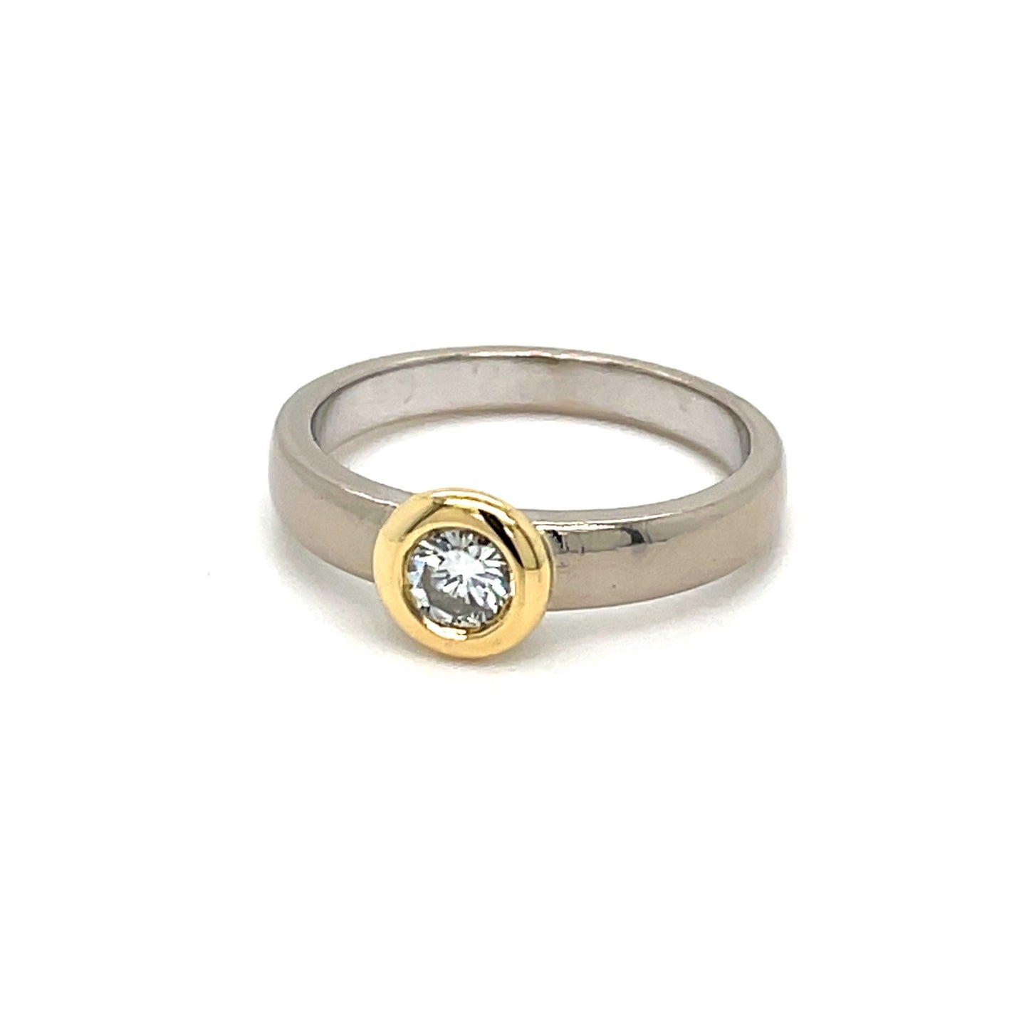 Ring mit 1 Solitär Brillant ca. 0,20 ct Gold 750 - JUWEL1