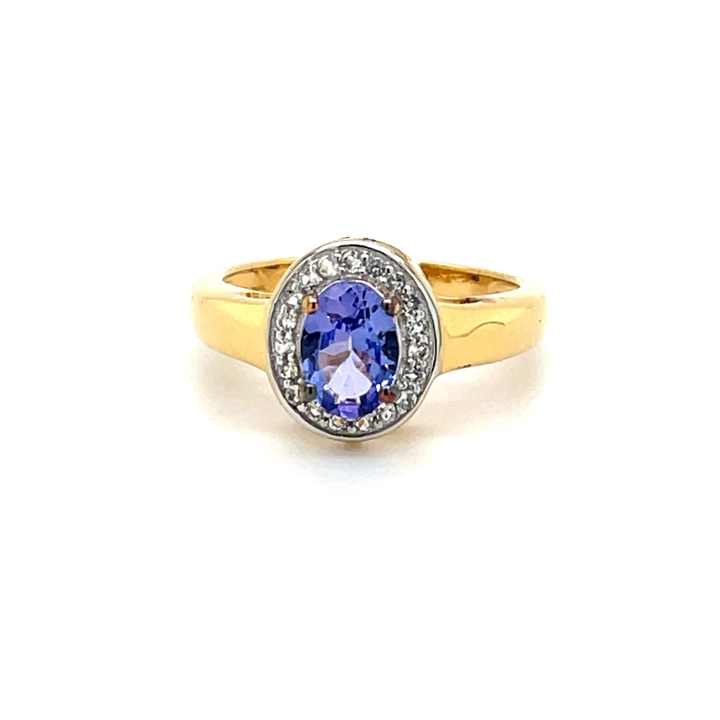 Ring mit 1 Tansanit & 18 Zirkone in Silber 925 - JUWEL1
