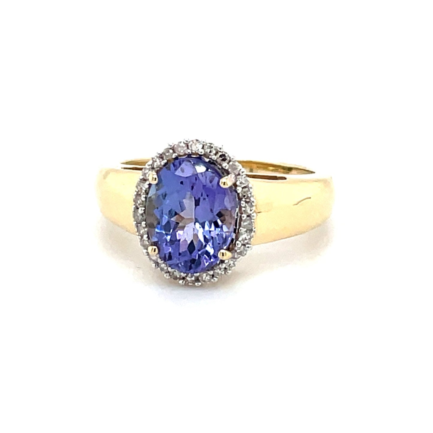 Ring mit 1 Tansanit AAA & 26 Diamanten in Gold 585 - JUWEL1