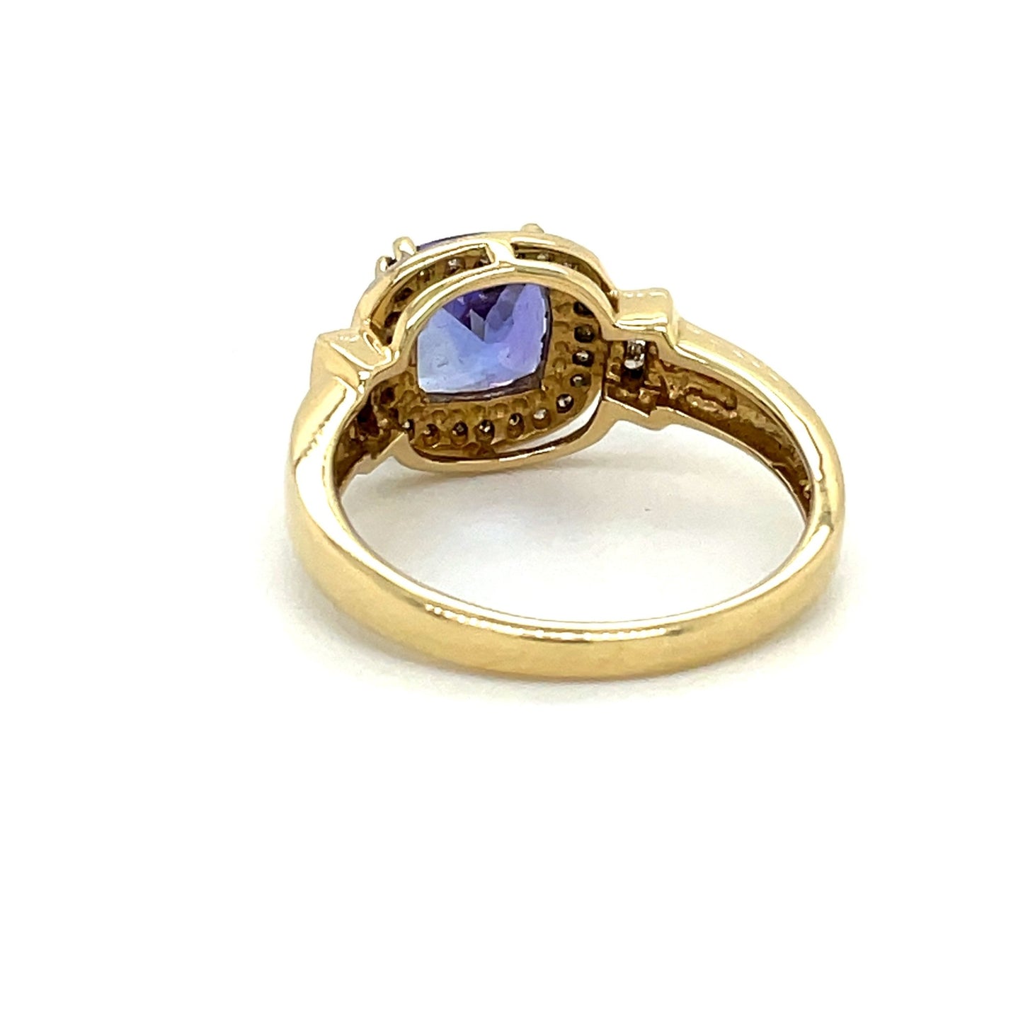 Ring mit 1 Tansanit AAA & 30 Diamanten in Gold 585 - JUWEL1