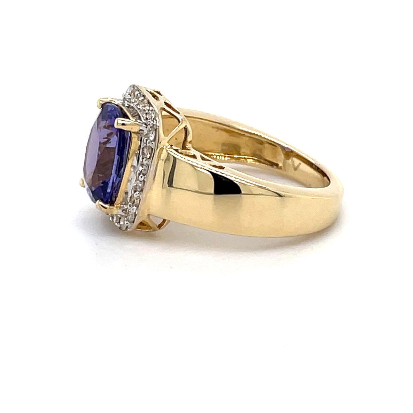 Ring mit 1 Tansanit AAAA & 22 Brillanten in Gold 585 - JUWEL1