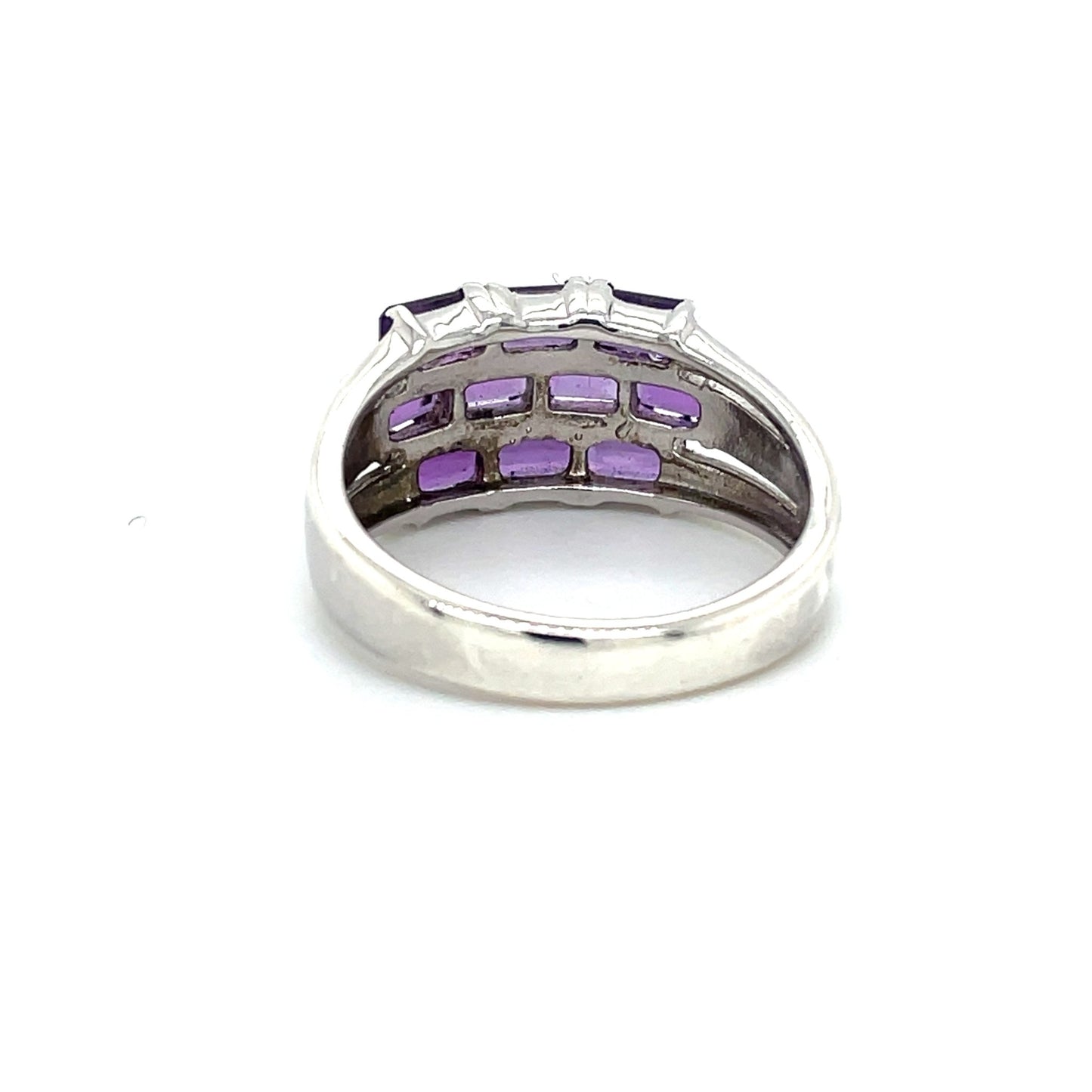 Ring mit 10 Amethyste in Silber 925 - JUWEL1