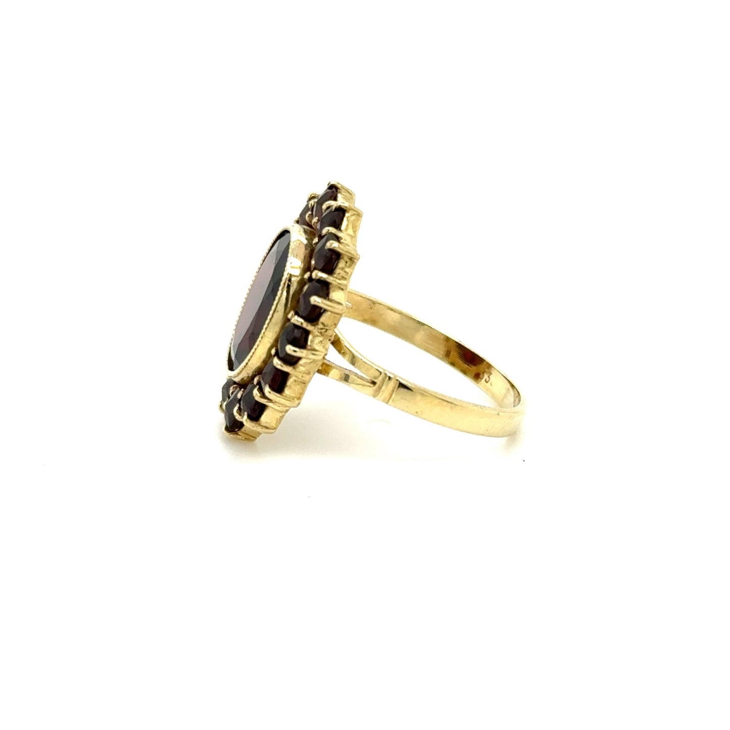 Ring mit 15 Granate in Gold 333 - JUWEL1