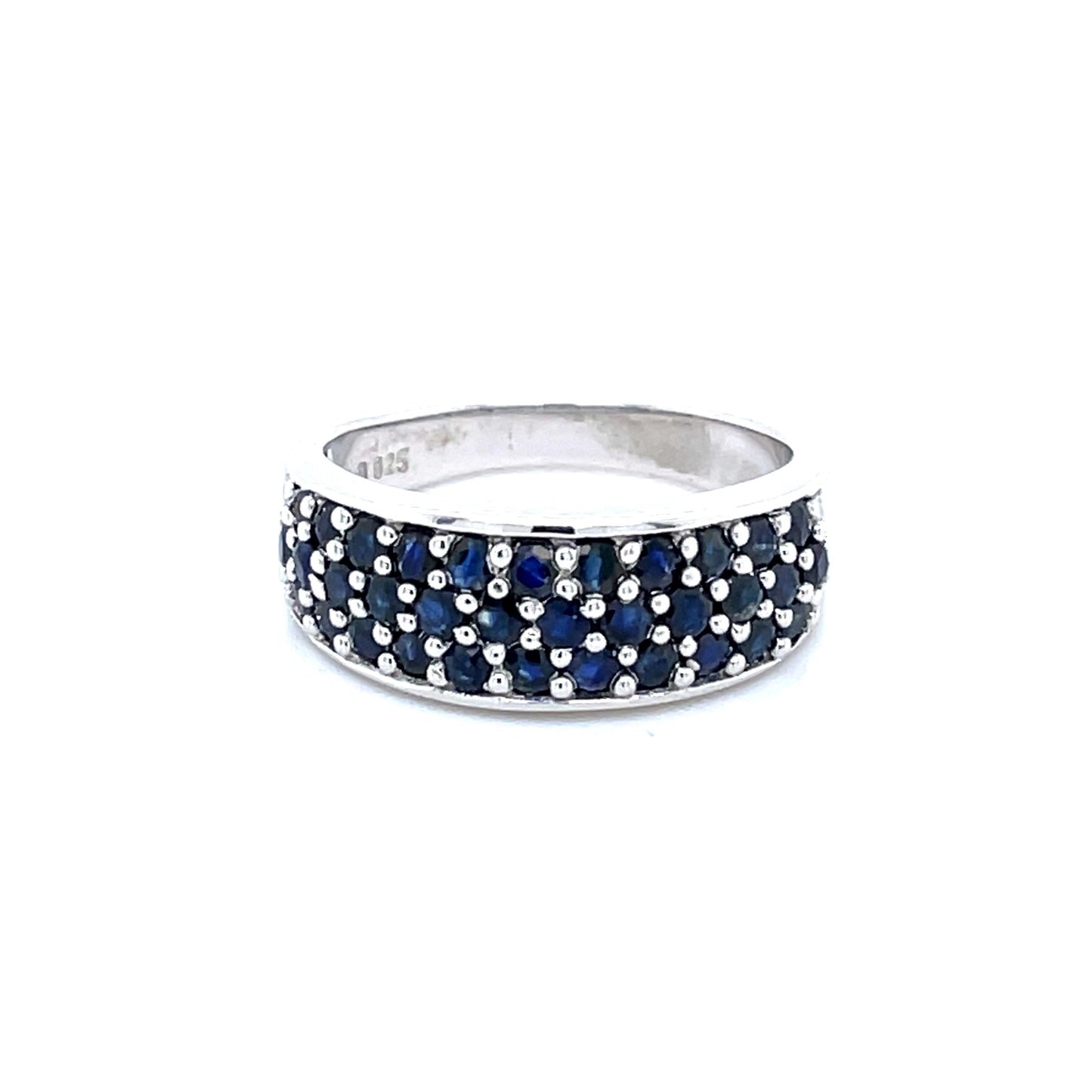 Ring mit 33 blauen Saphiren in Silber 925 - JUWEL1