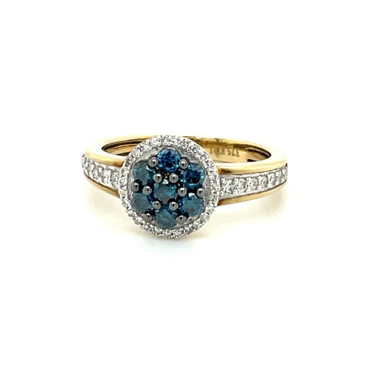 Ring mit 48 Diamanten in Gold 375 - JUWEL1