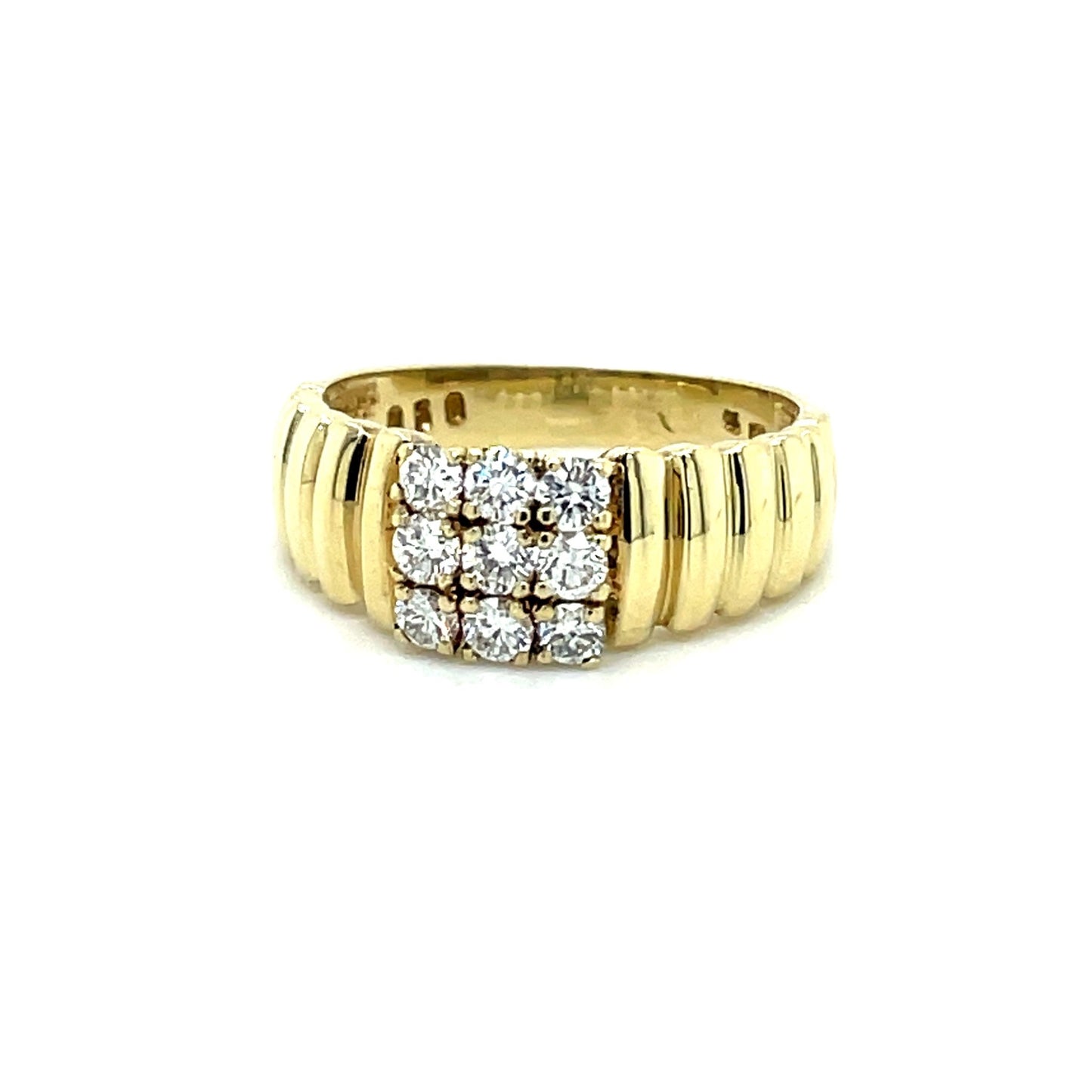 Ring mit 9 Brillanten mind. 4,7g Gold 585 - JUWEL1