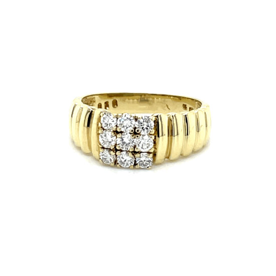 Ring mit 9 Brillanten mind. 4,7g Gold 585 - JUWEL1