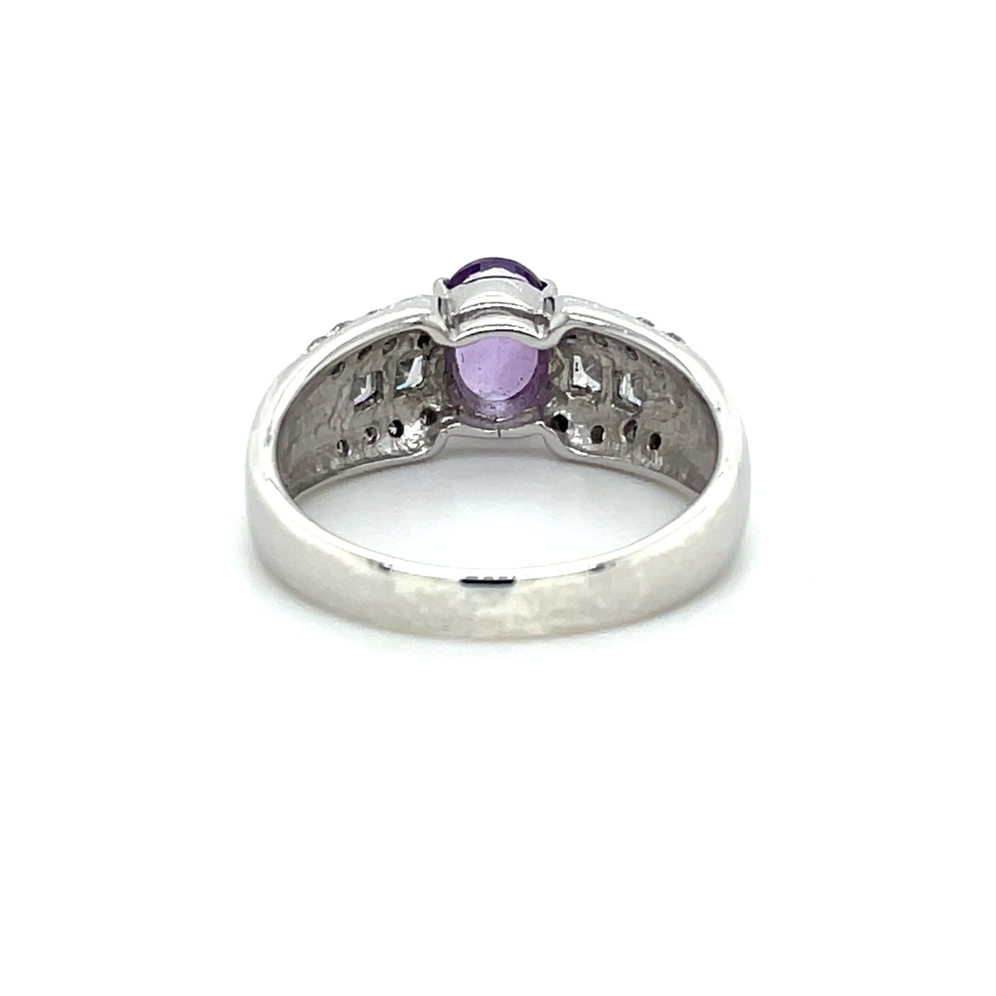 Ring mit Amethyst und Zirkonia in Silber 925 - JUWEL1
