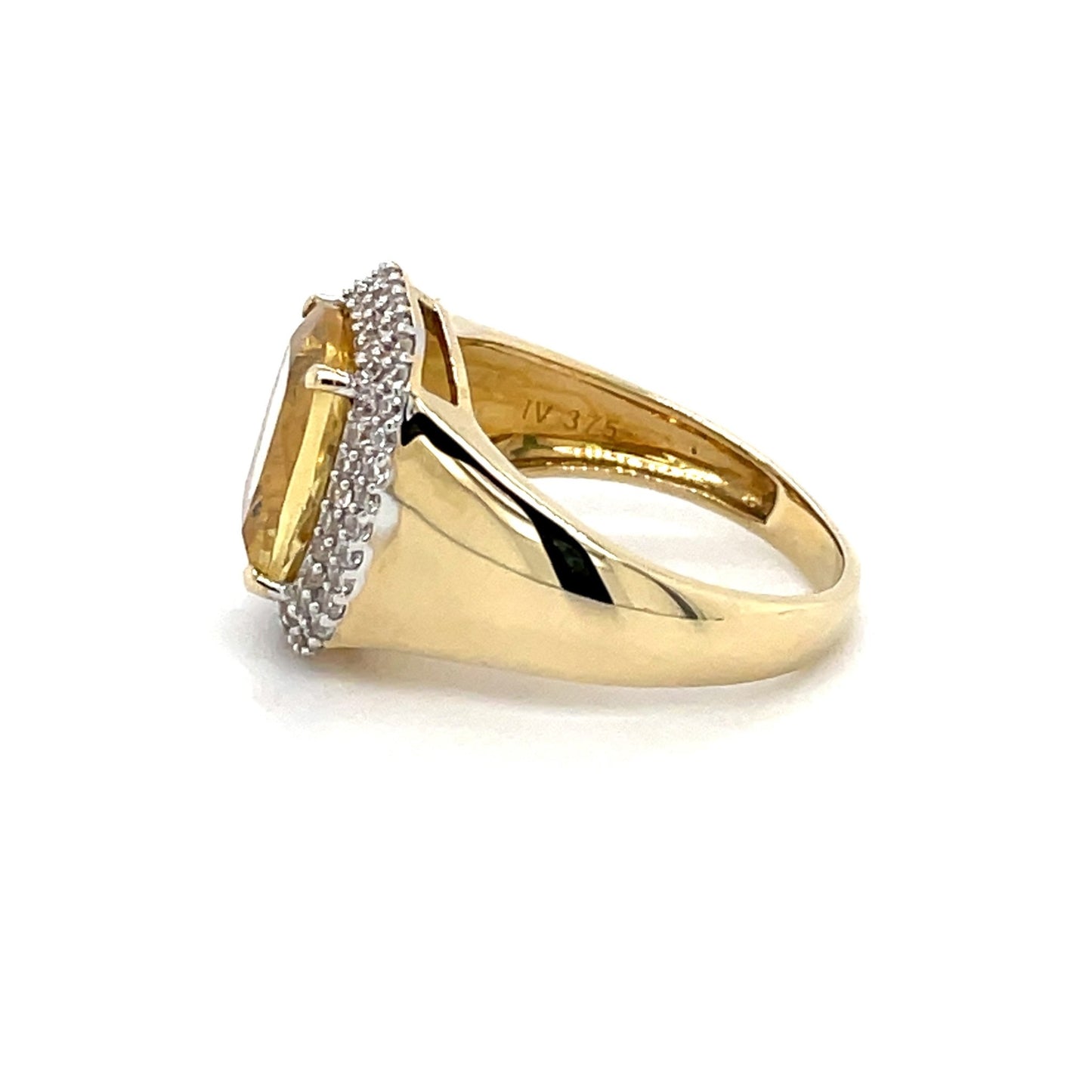 Ring mit Goldberyll & Zirkonen mind. 2,9g in Gold 375 - JUWEL1