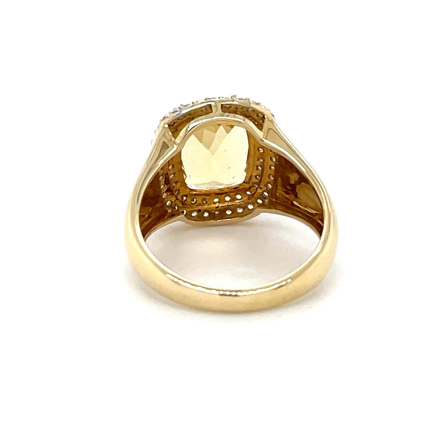 Ring mit Goldberyll & Zirkonen mind. 2,9g in Gold 375 - JUWEL1