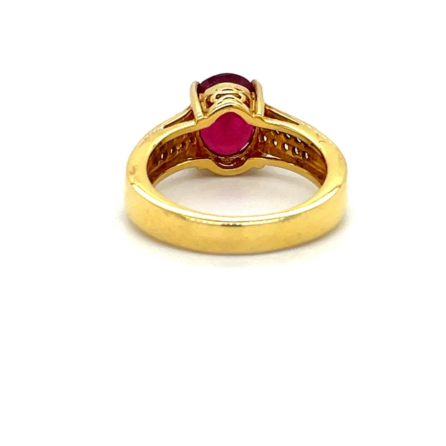 Ring mit Rubin & Zirkonias in Silber 925 - JUWEL1