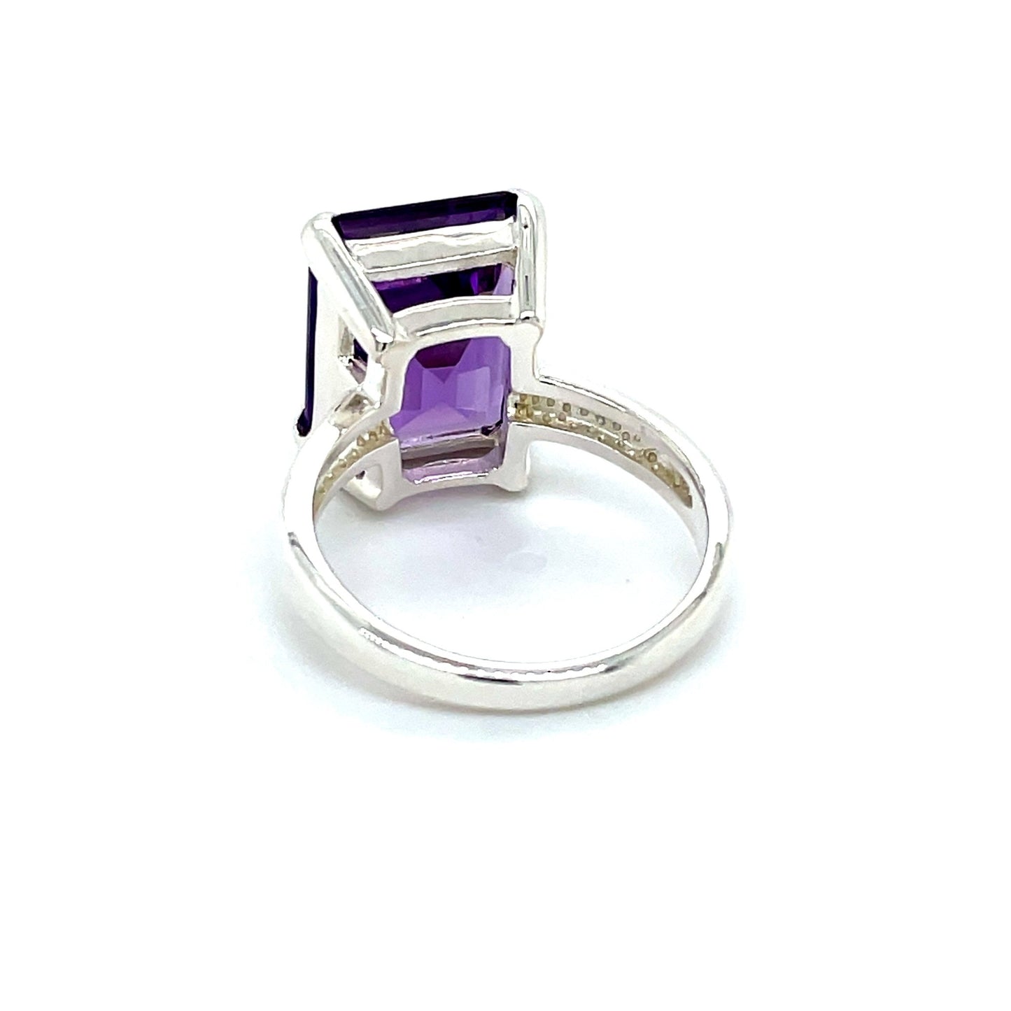 Ring mit Solitär Lila mind. 6,9 g Silber 925 - JUWEL1