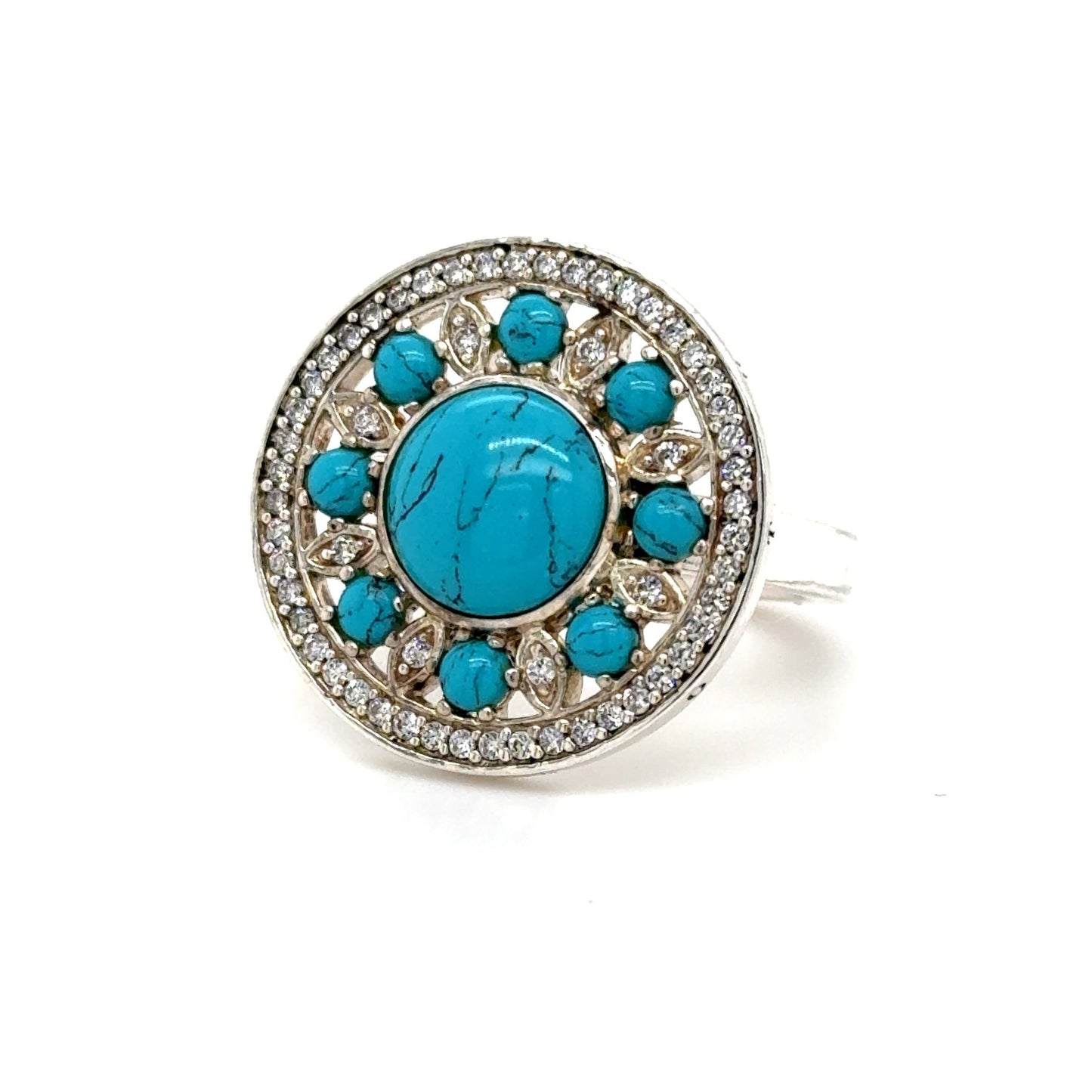 Ring THOMAS SABO mit 9 Türkise & 48 Zirkonias in Silber 925 - JUWEL1
