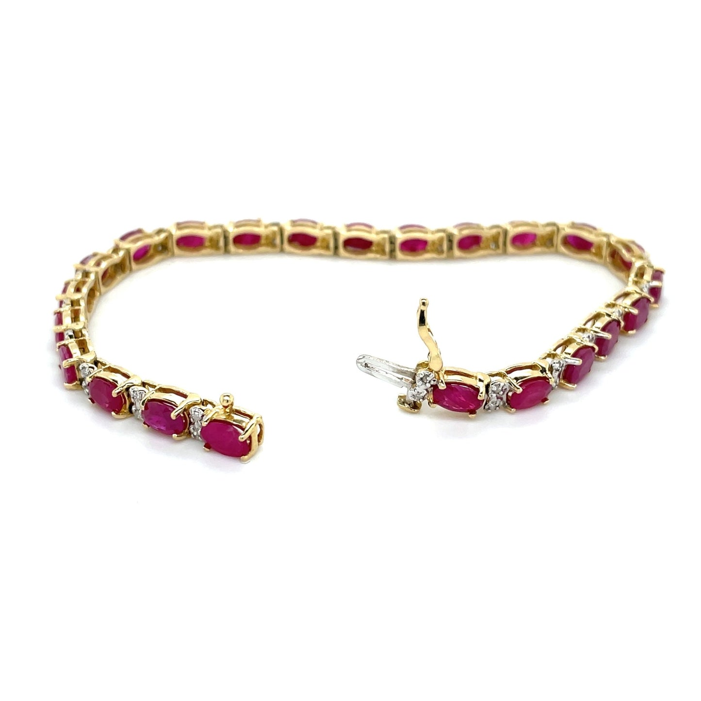 Rubin Armband mit Diamanten in Gold 585 - JUWEL1