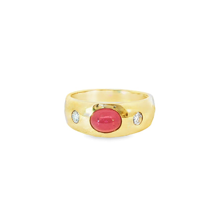 Ring mit Rubin und 2 Diamanten mind. 7,7g in Gold 585