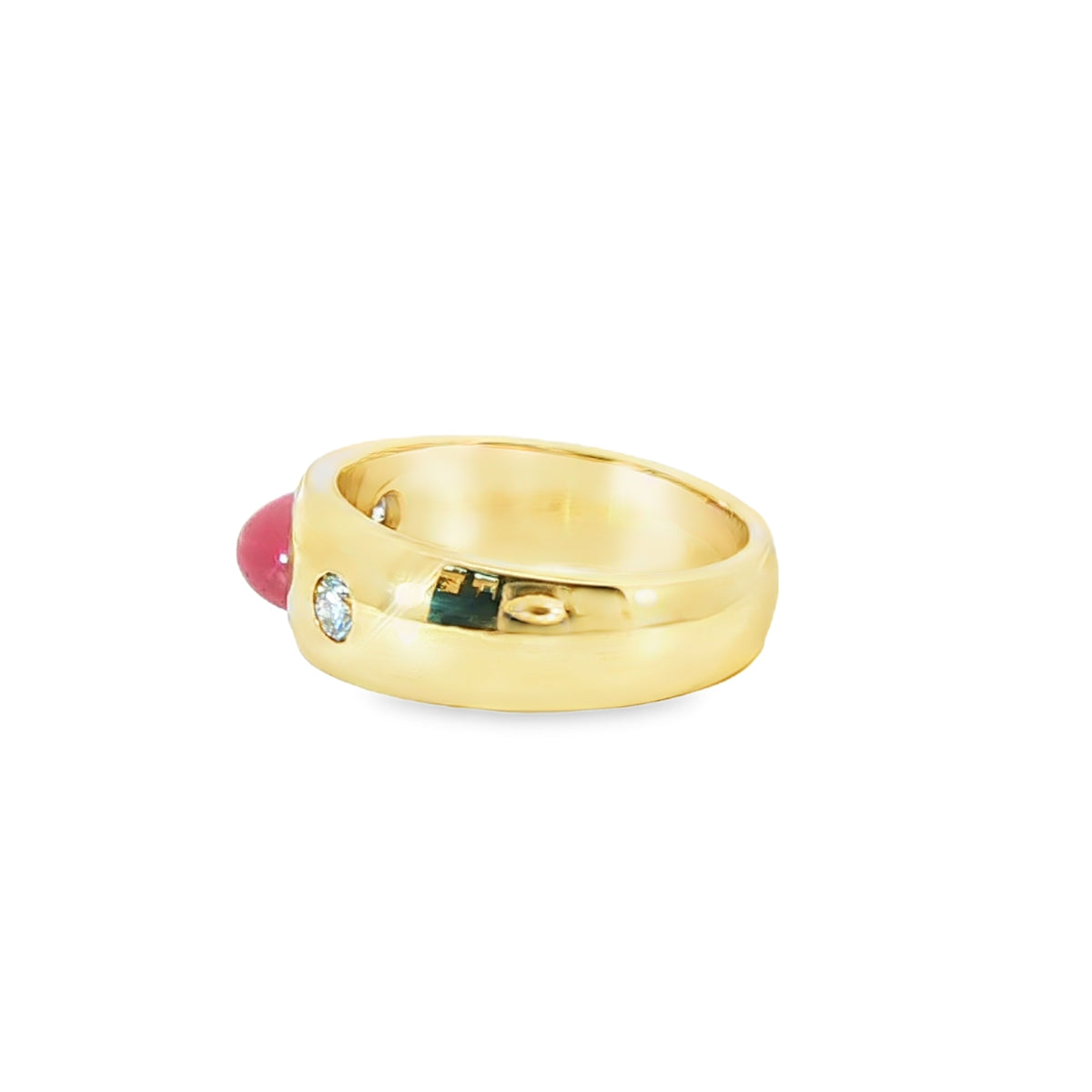 Ring mit Rubin und 2 Diamanten mind. 7,7g in Gold 585