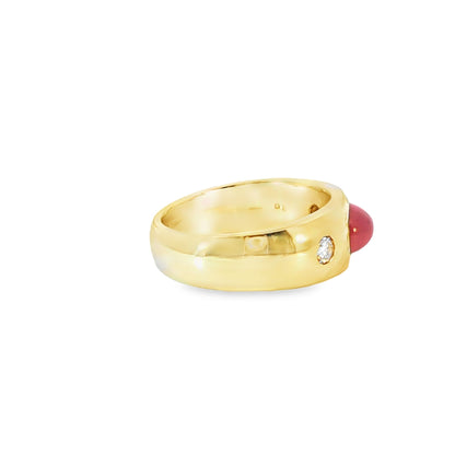 Ring mit Rubin und 2 Diamanten mind. 7,7g in Gold 585
